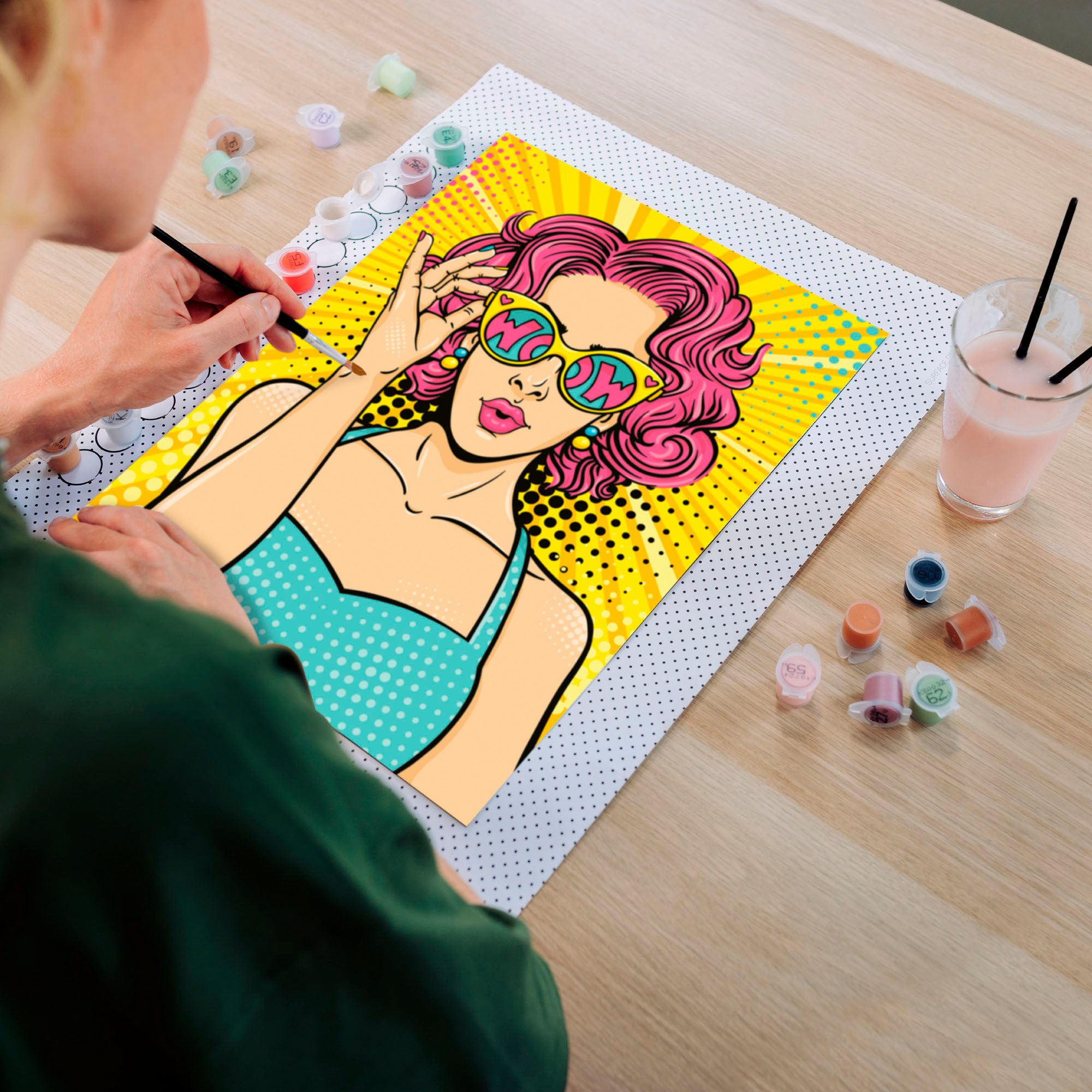 Ravensburger Malen nach Zahlen CreArt, ART Collection, Leinwand Lady in Pink, für Erwachsene; Made in Europe