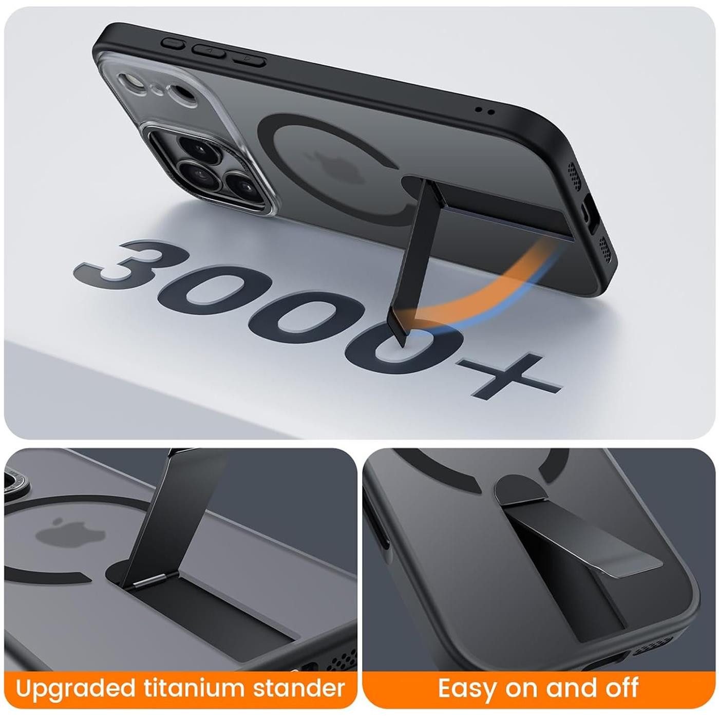 CoolGadget Handyhülle Kickstand Hybrid Hülle für iPhone 17 6,3 Zoll, Schutzhülle Militärschutz Ständer kompatibel mit MagSafe Magnetring – Bild 4 von 5
