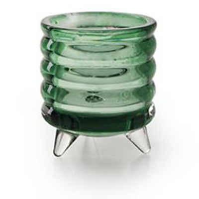 Annimuck Teelichthalter Windlicht Teelichthalter auf Füssen grün Saskia H8 D7 cm (1 St)