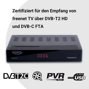 Xoro HRT 8730 Hybrid Kabelrececeiver mit freenet TV, DVB-C DVB-T2 HD Receiver