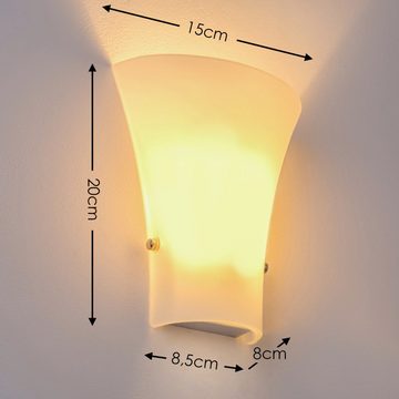 hofstein Wandleuchte »Vazzano« Wandlampe aus Metall/Glas in Weiß, ohne Leuchtmittel, mit Lichtspiel an der Wand, G9 max., mit Lichteffekt