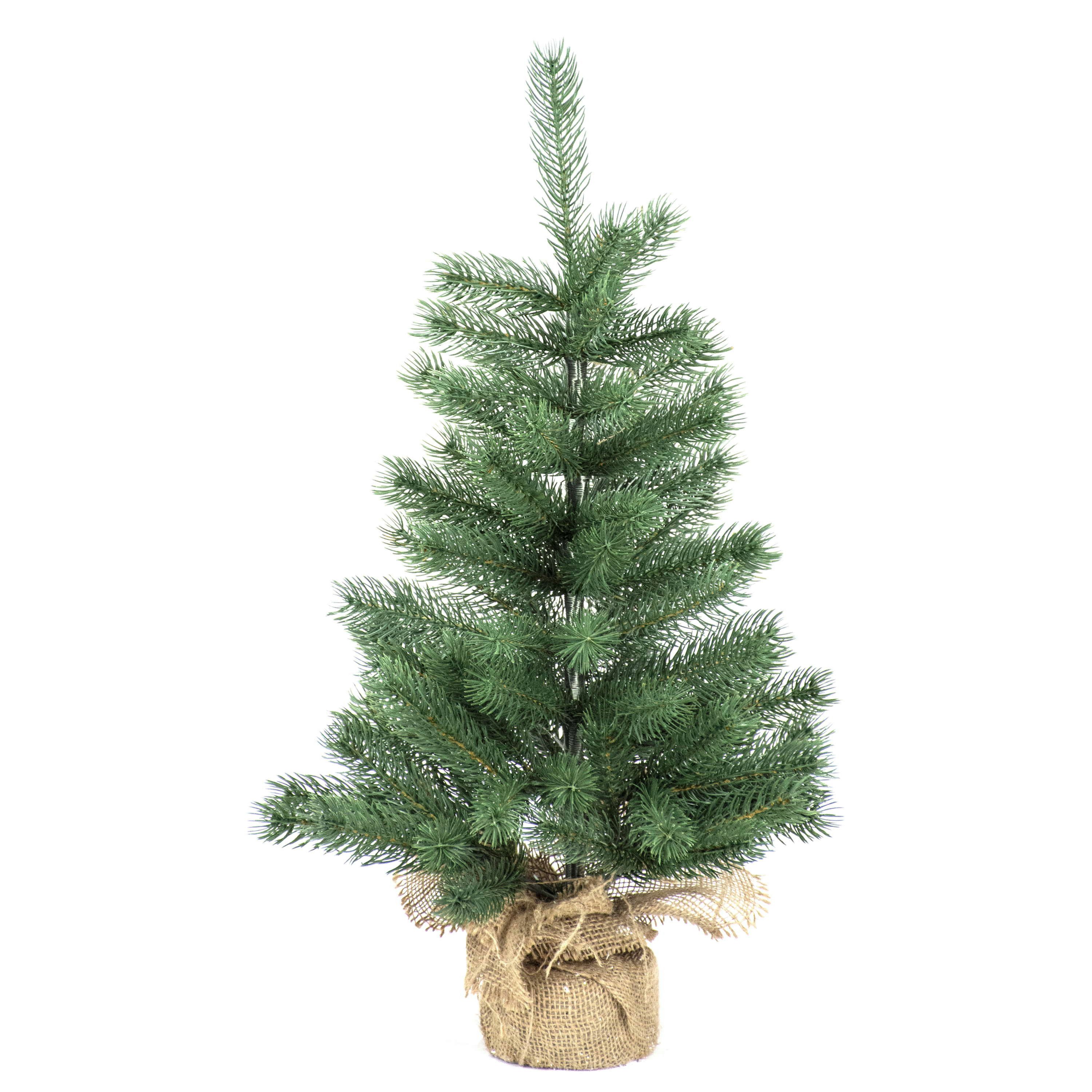 artplants Künstlicher Weihnachtsbaum Rijeka, Jutesack, 45cm, Ø 20cm
