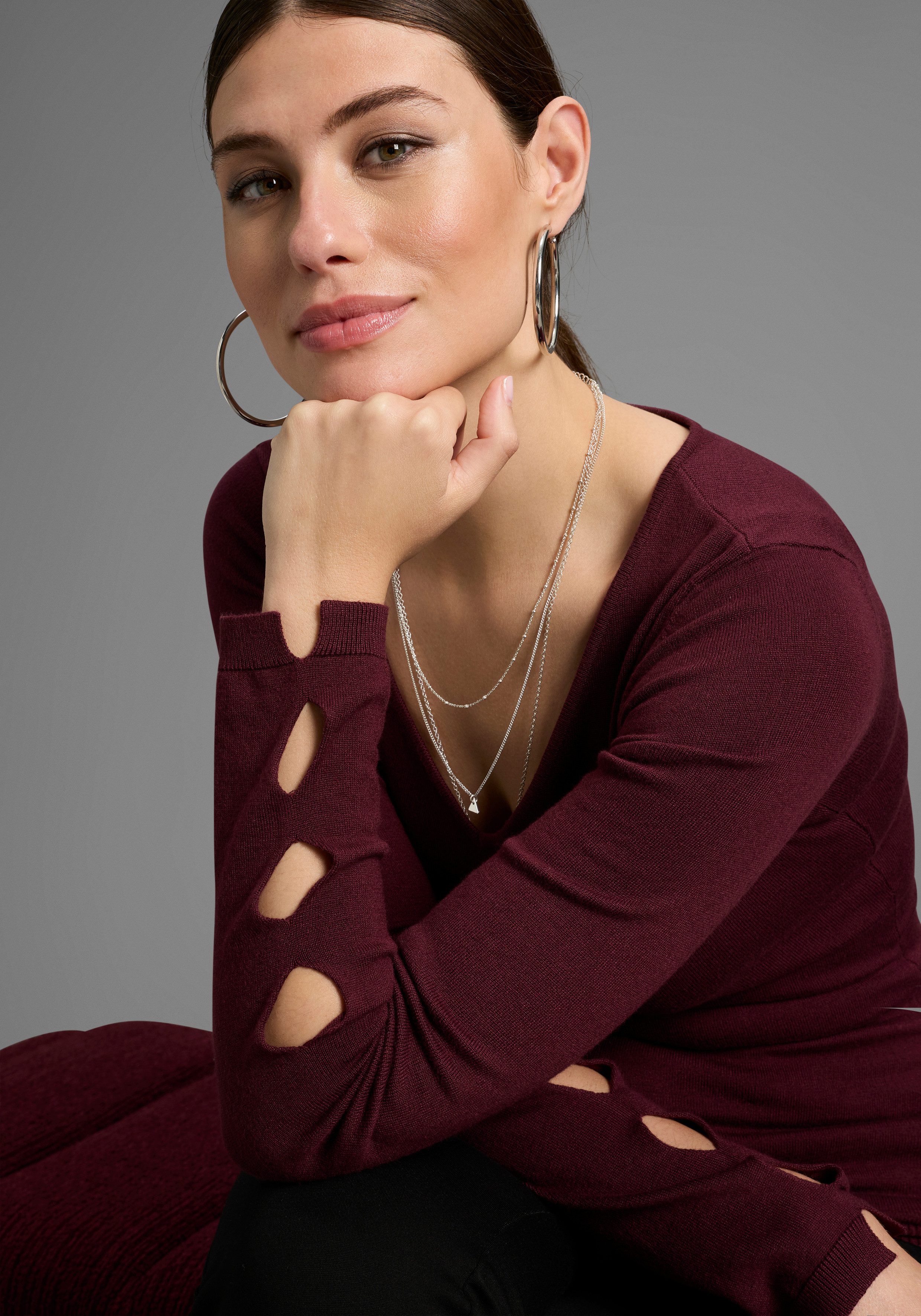 Bruno Banani Strickpullover mit besonderem Ärmel-Detail - NEUE KOLLEKTION günstig online kaufen