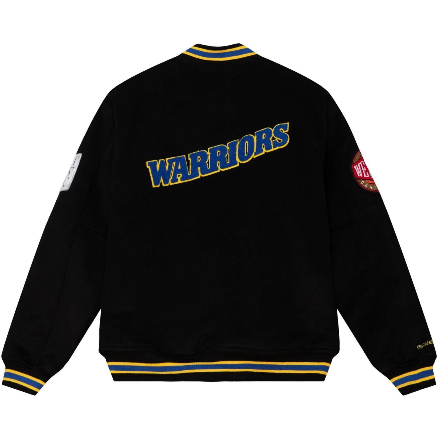 Warriors Golden Ness Wool Heavyweight State & Varsity Mitchell Collegejacke