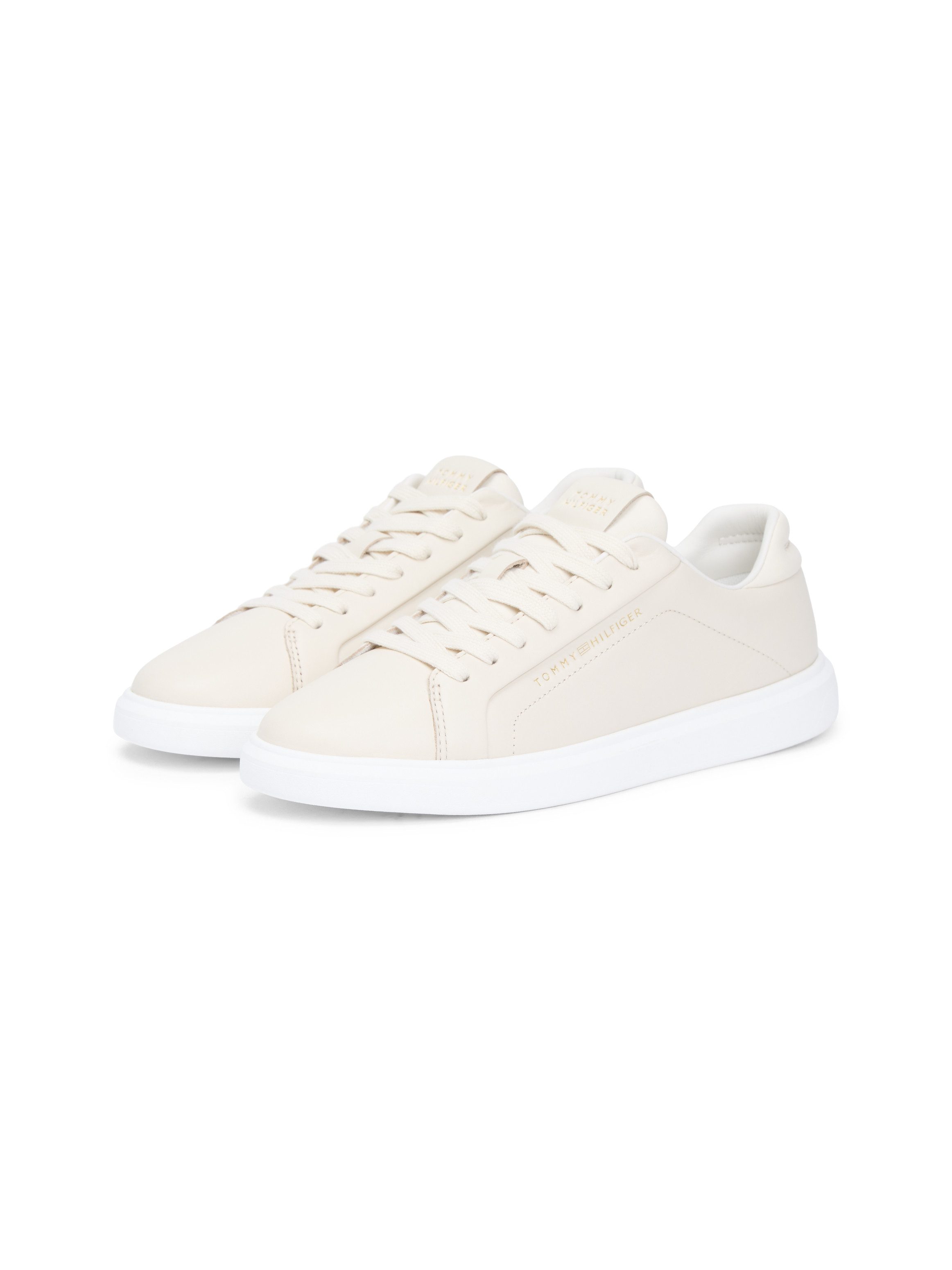 Tommy Hilfiger ICON COURT LIGHT WEIGHT SHINNY Plateausneaker Freizeitschuh, Halbschuh, Schnürer mit TH-Logo - klein ausfallend
