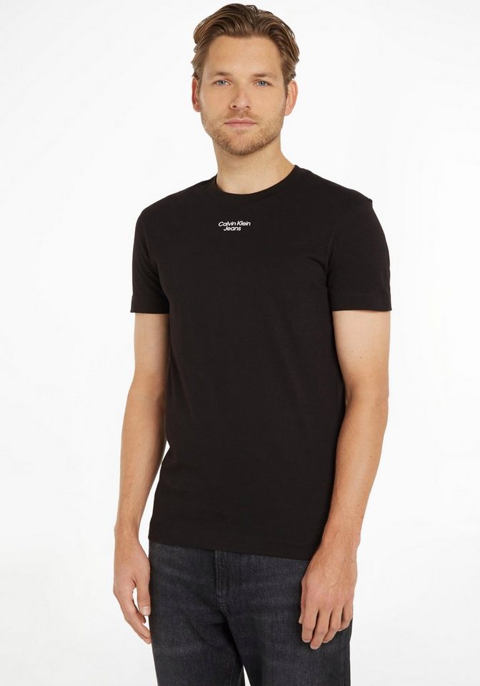 Calvin Klein Jeans T-Shirt STACKED LOGO TEE aus reiner Baumwolle