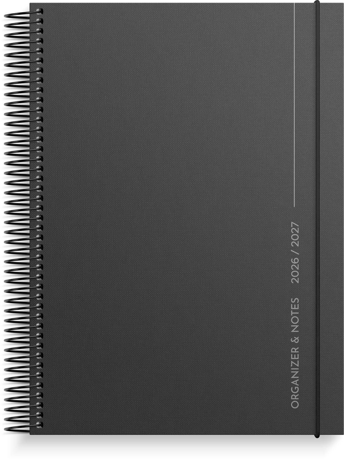 Wandkalender Organizer & Notes A5 26/27 Schwarz
