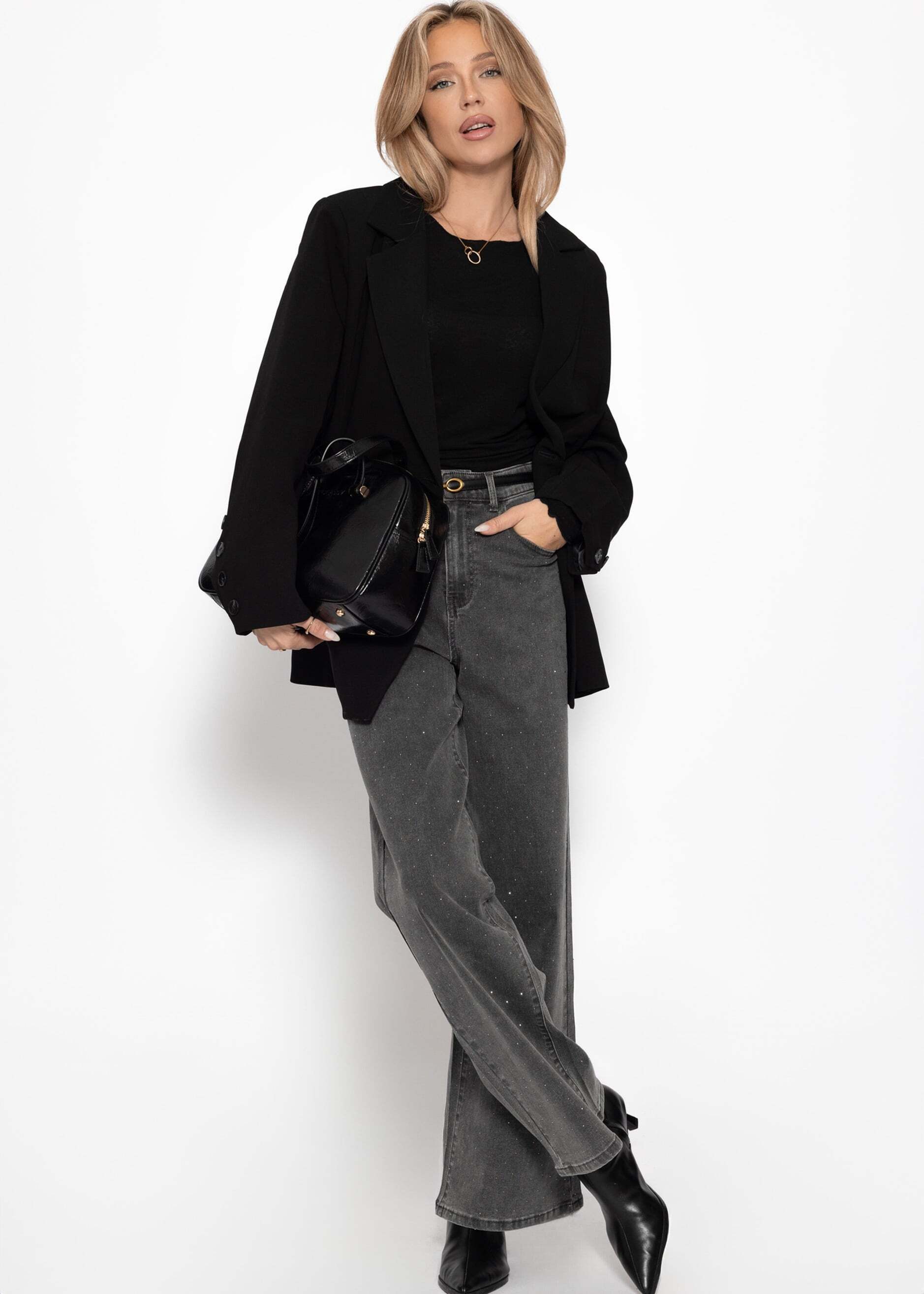 SASSYCLASSY 5-Pocket-Jeans Wide Leg Jeans mit günstig online kaufen