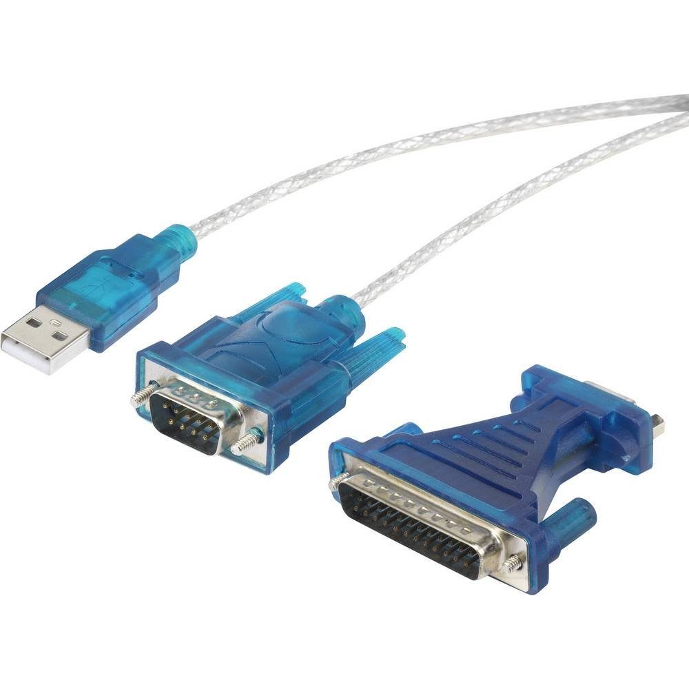 USB-Seriell- USB zu D-SUB 9pol + D-SUB 25pol USB-Adapter