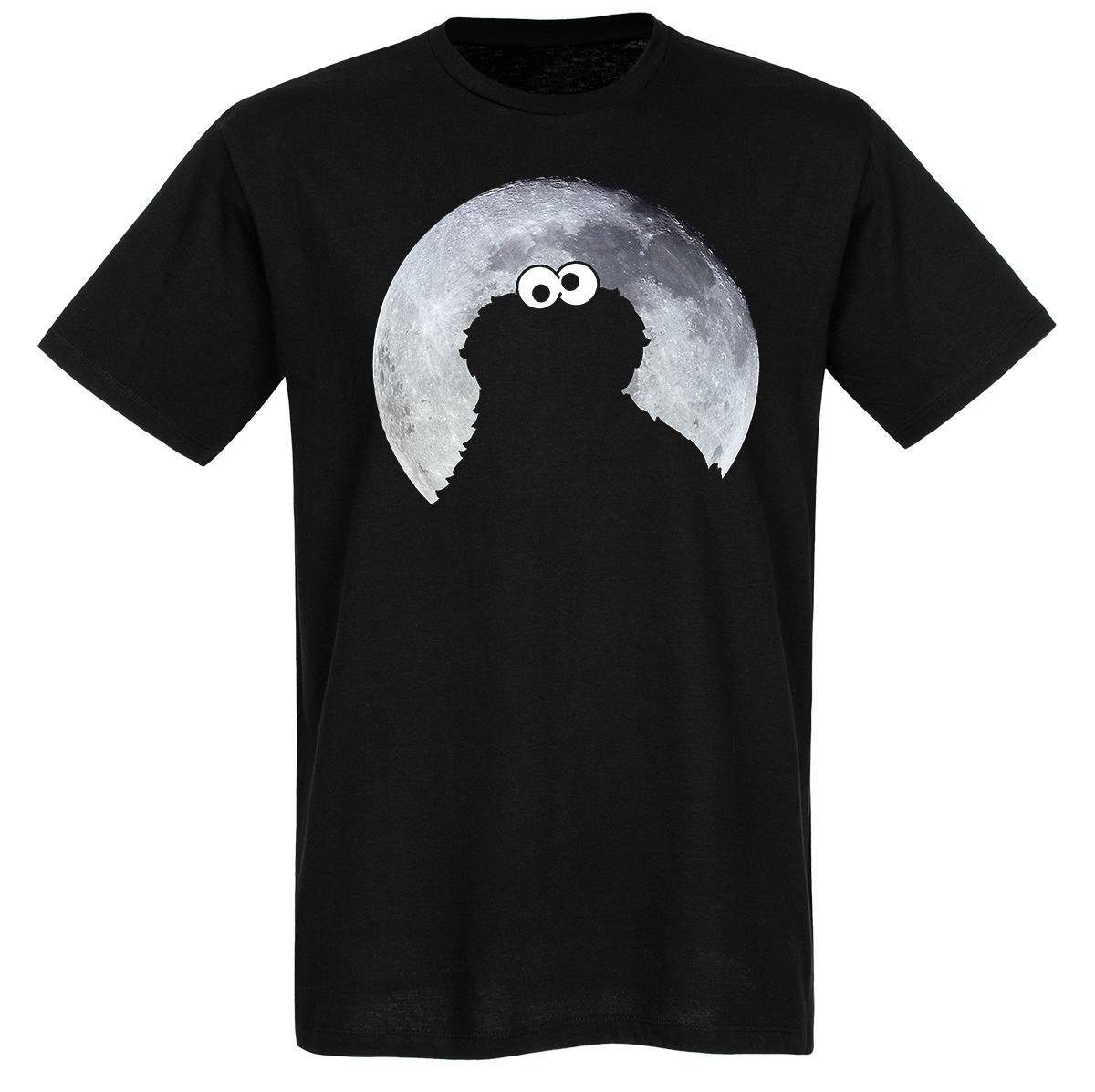Sesamstrasse T-Shirt Cookie Monster Moonnight black
