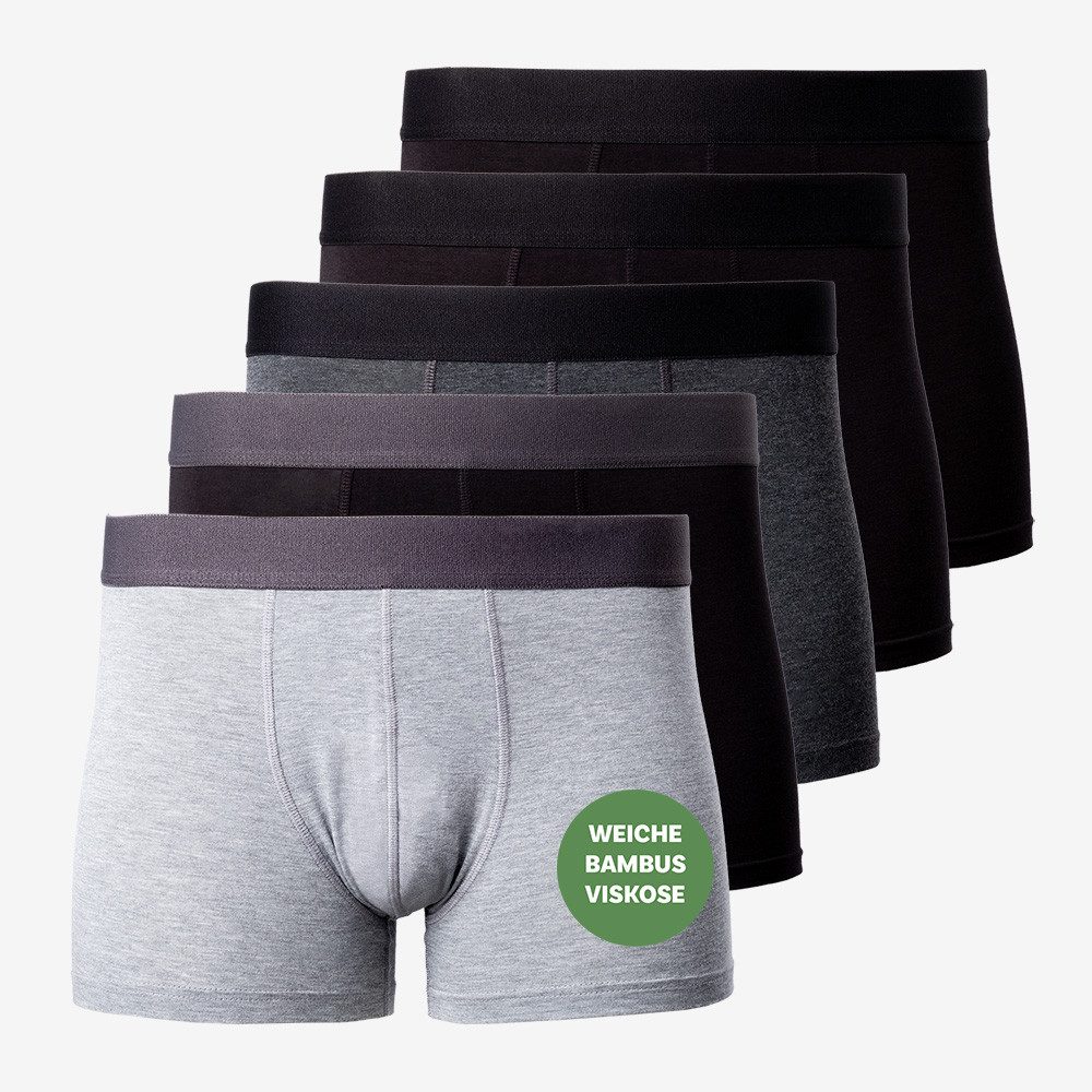 Boxershorts Herren Bambus Boxershorts 5er Pack (Modell: Bryan)