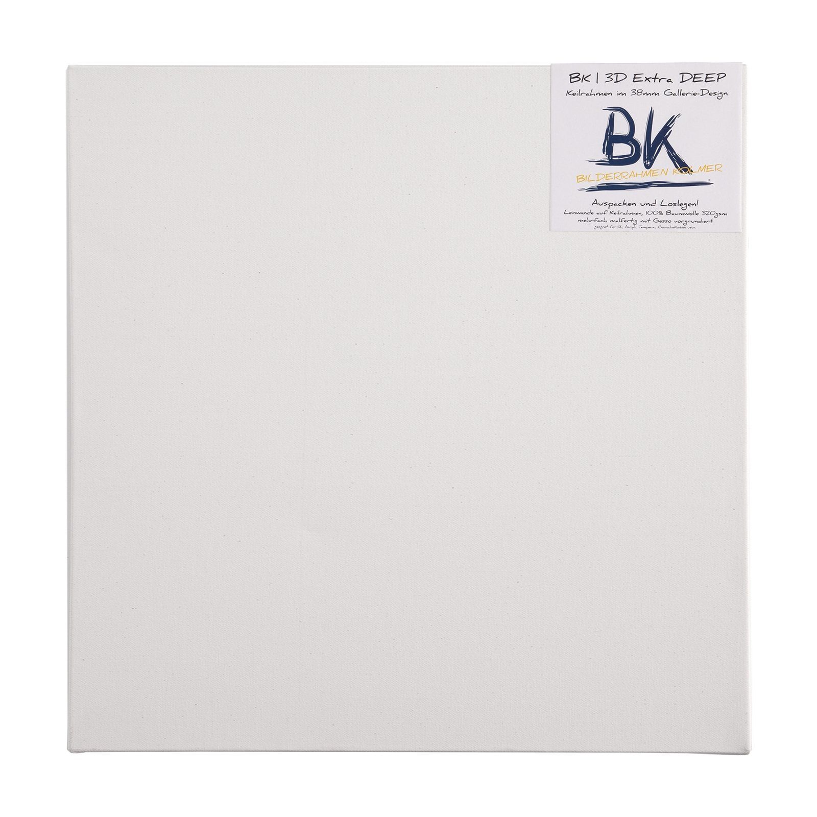 BK BILDERRAHMEN KOLMER Keilrahmen 4x BK DEEP EDGE KEILRAHMEN 80x80cm, Leinwände extra hohen Keilrahmen, Malfertig. Einfach auspacken und loslegen.