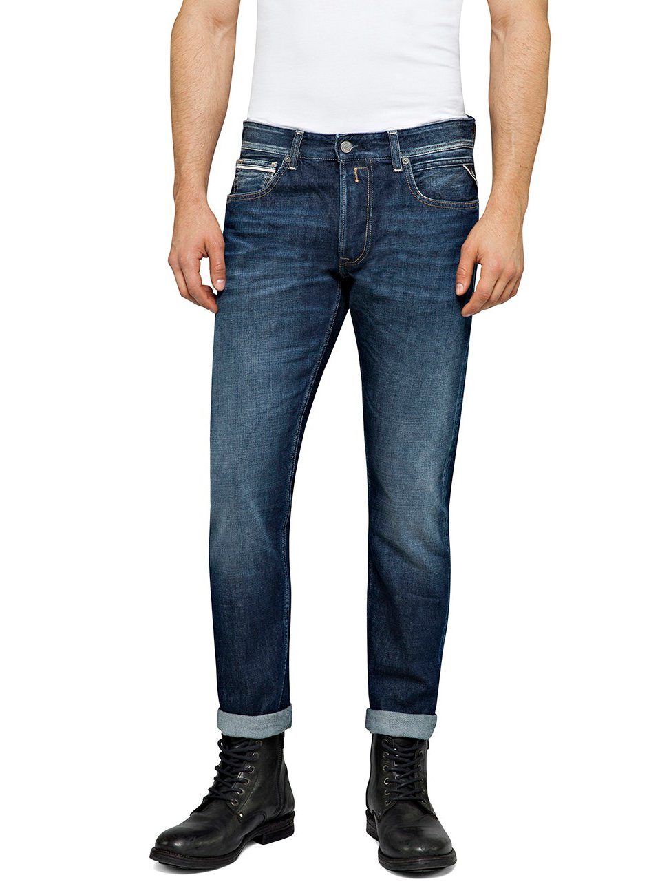 Replay Tapered-fit-Jeans Grover Jeanshose mit 100% Baumwolle