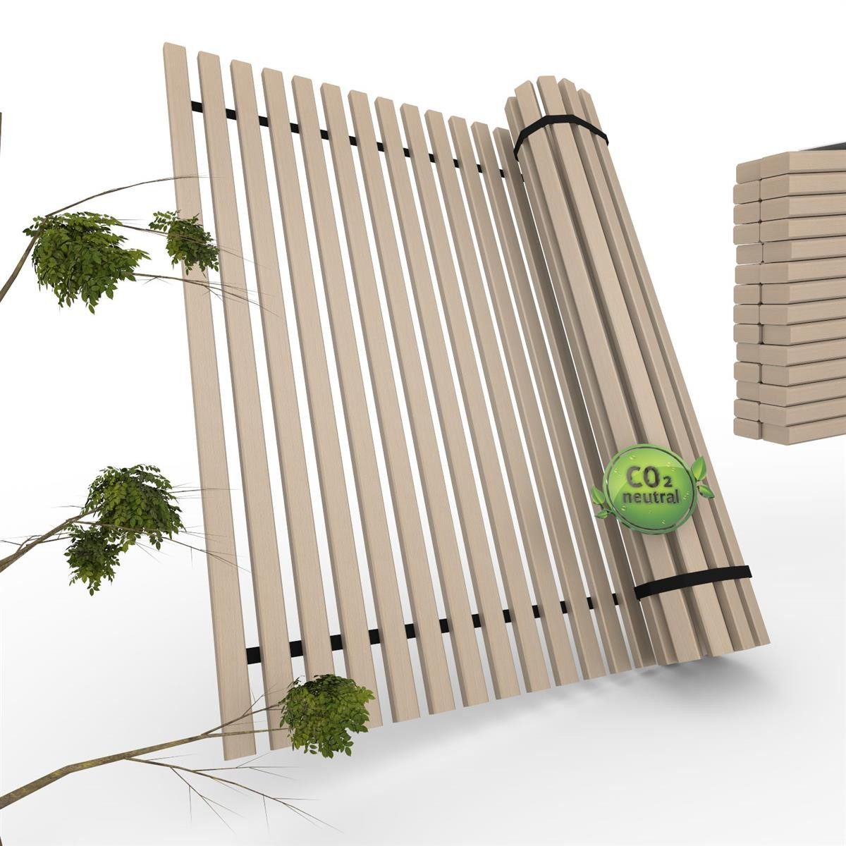 Rollrost Rollrost Lattenrost NEU "Buchen-Xandi" 80 x 160 cm bis 650kg, TUGA-Holztech, 80cm 90cm 100cm 120cm 140cm 160cm 180cm 200cm Lg190 200 210 220cm