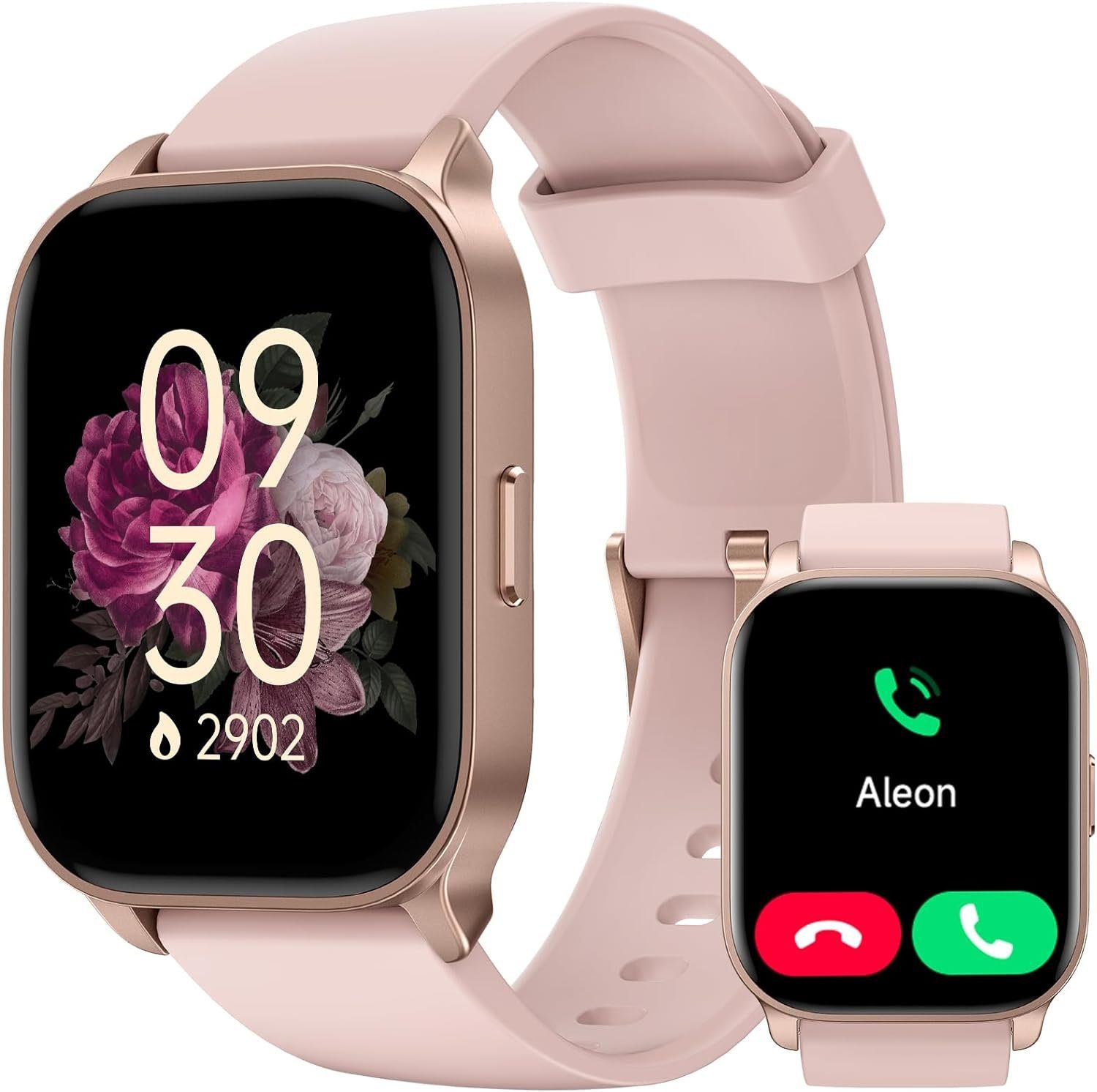 IVSO smartwatch,Fitness Tracker uhr für Damen Herren mit Telefonfunktion Smartwatch (Fitnessuhr mit Telefonfunktion 1,86