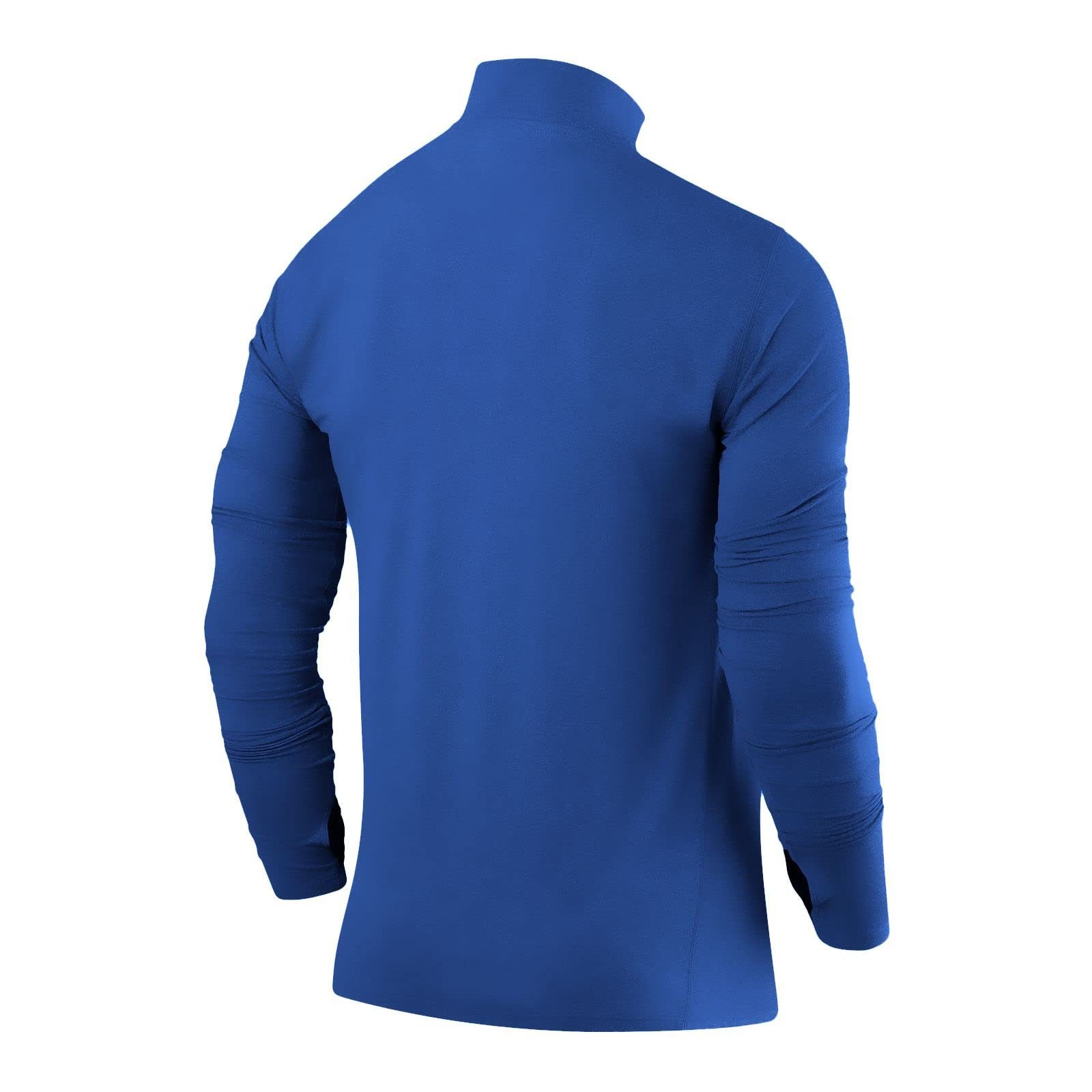 TCA Trainingsshirt TCA Herren Langarm Laufshirt mit Reißverschluss - Blau ( günstig online kaufen