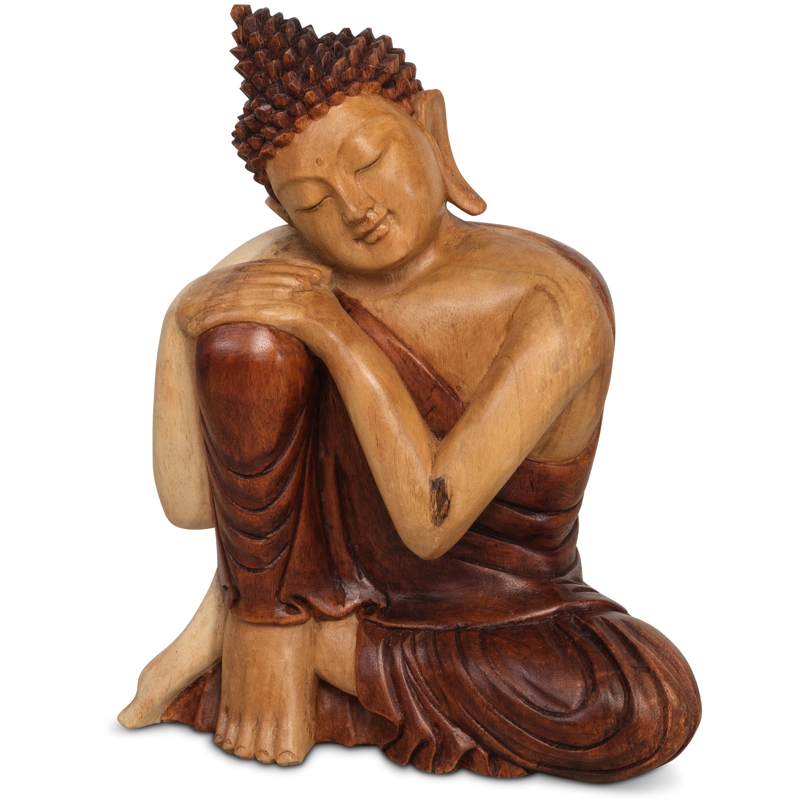 livasia Buddhafigur Bali, Buddha, Kopf auf Knie gestützt (30cm/50cm Höhe)