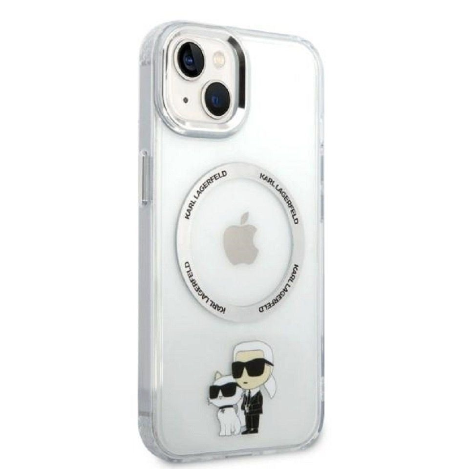 KARL LAGERFELD Handyhülle Case iPhone 14 MagSafe Katze Choupette 6,1 Zoll, Kantenschutz