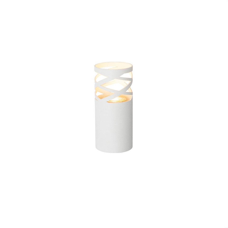 Qazqa Wandleuchte Arre, ohne Leuchtmittel, Warmweiß, QAZQA Wand­leuchte, gu10, Weiß, Aluminium, Design