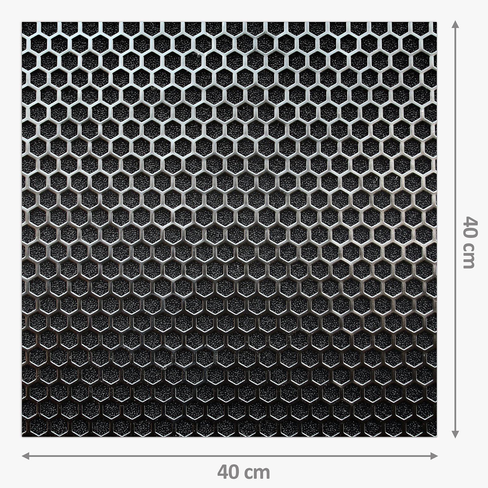 Glas Primedeco Metallgitter Küchenrückwand Spritzschutz