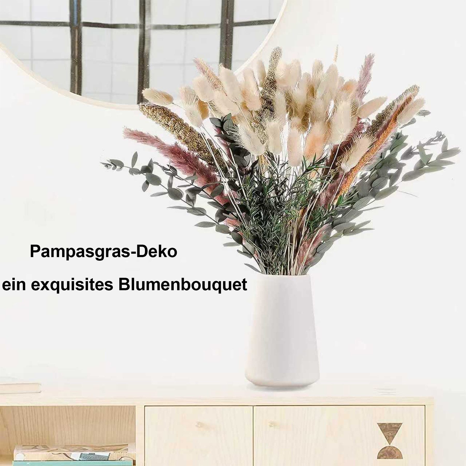 Trockenblume 85 Stück Pampasgras Getrocknet Natürliche Trockenblumen Deko F günstig online kaufen