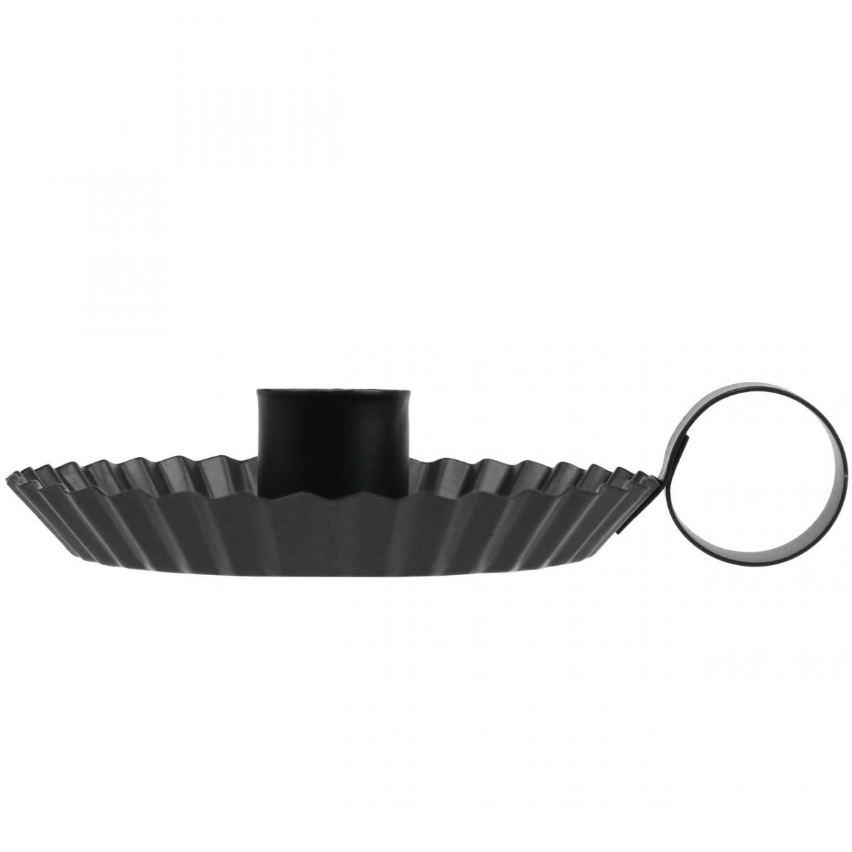 Florists Products Kerzenhalter Kerzenständer Schwarz Metall, Runde Stabkerzenhalter mit, 4 Stück