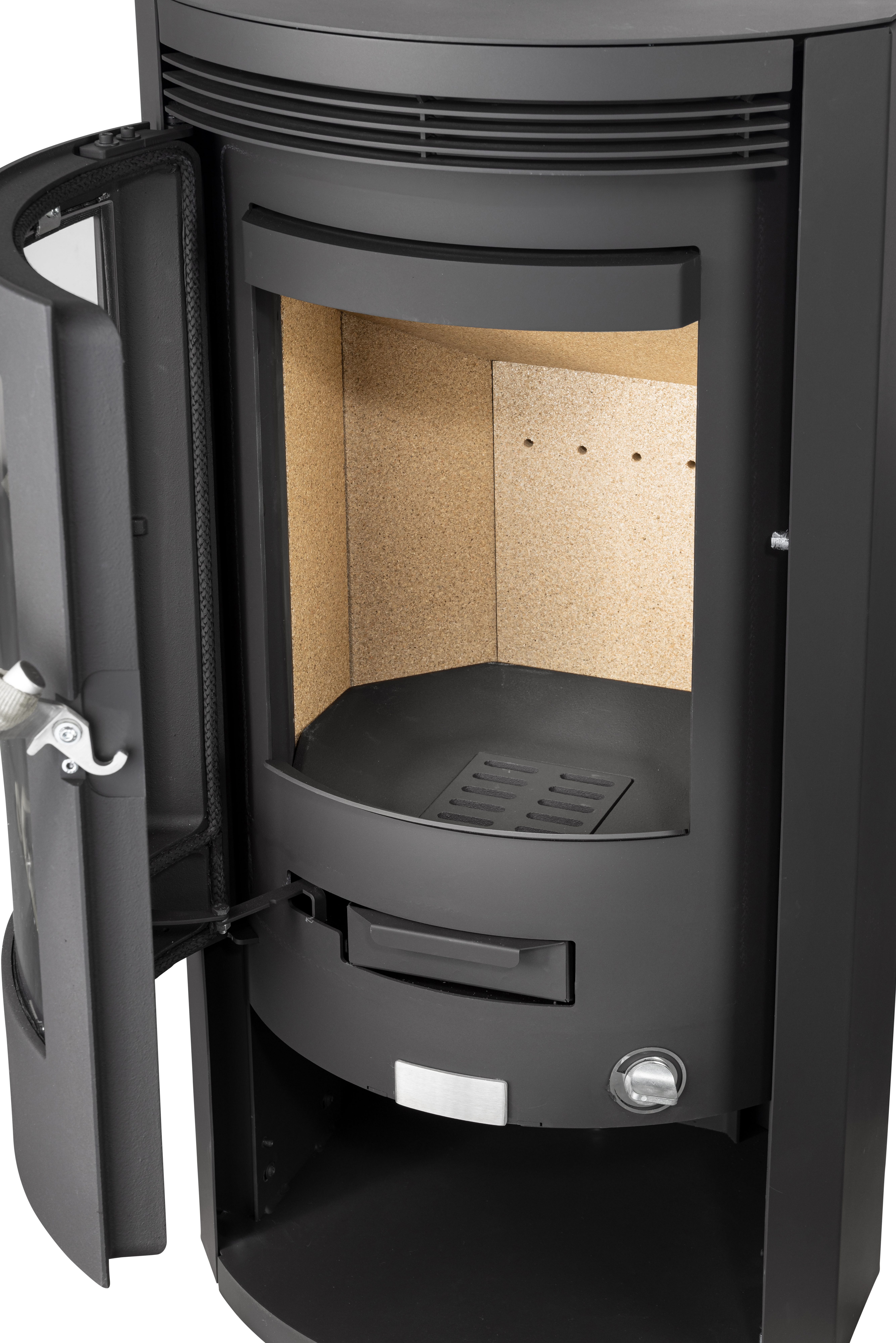 JUSTUS Kaminofen »Baltrum D 2.0« Speckstein Korpus Stahl Gussgrau, 5,5 kW, Dauerbrand
