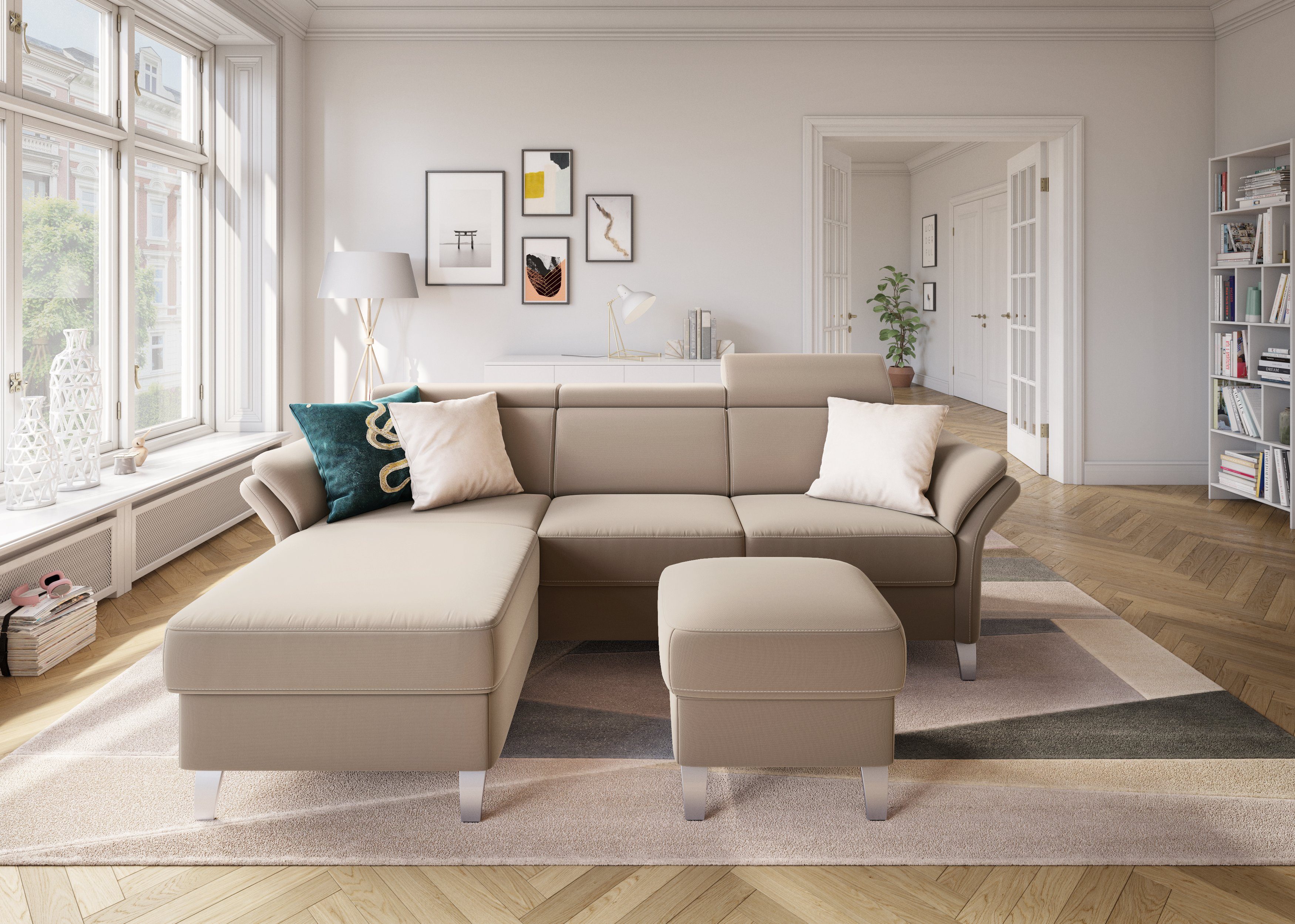 sit&more Ecksofa Vincenzo L-Form, inklusive Kopfteilverstellung, günstig online kaufen