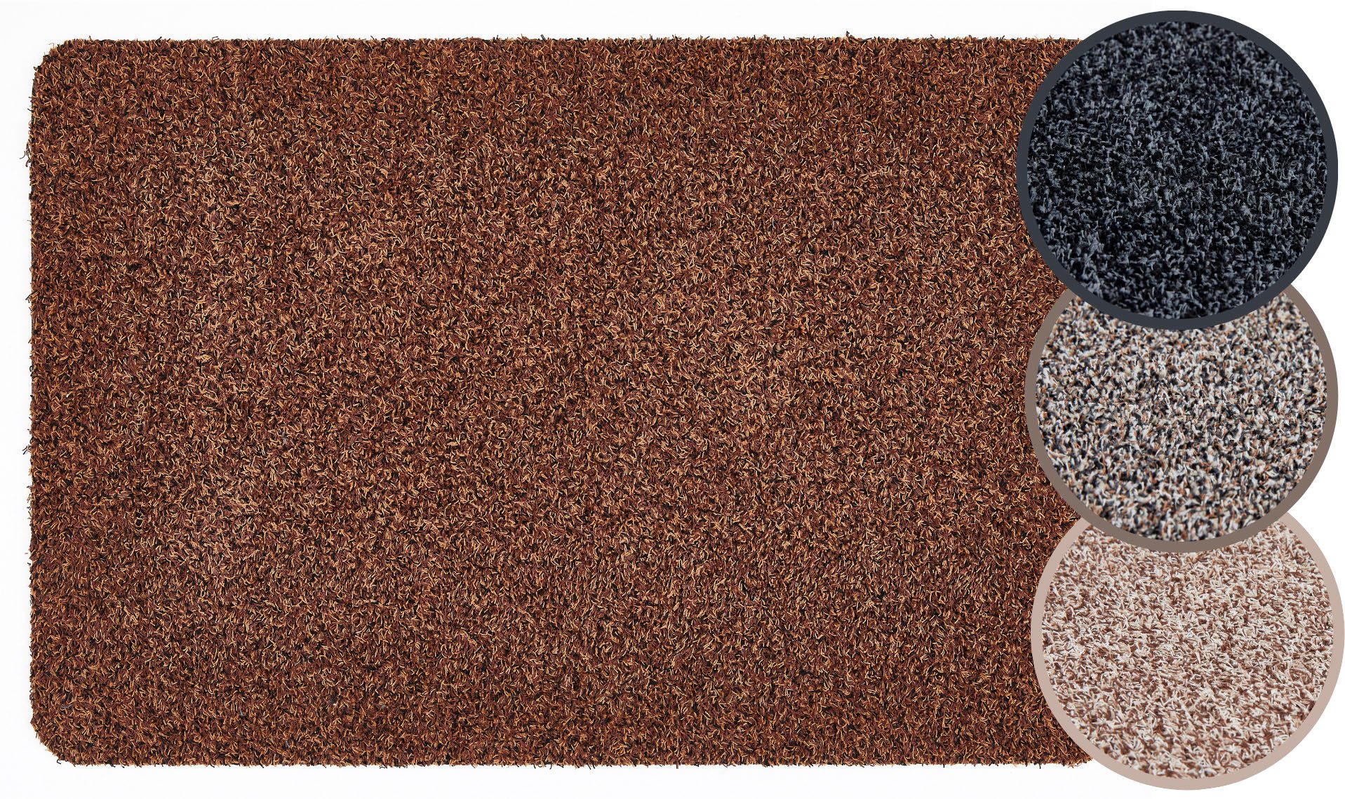 Andiamo Fußmatte Samson, Made in Netherlands, rechteckig, Höhe: 6 mm, Schmutzfangmatte, waschbar, rutschhemmend, auch als 2er Set erhältlich