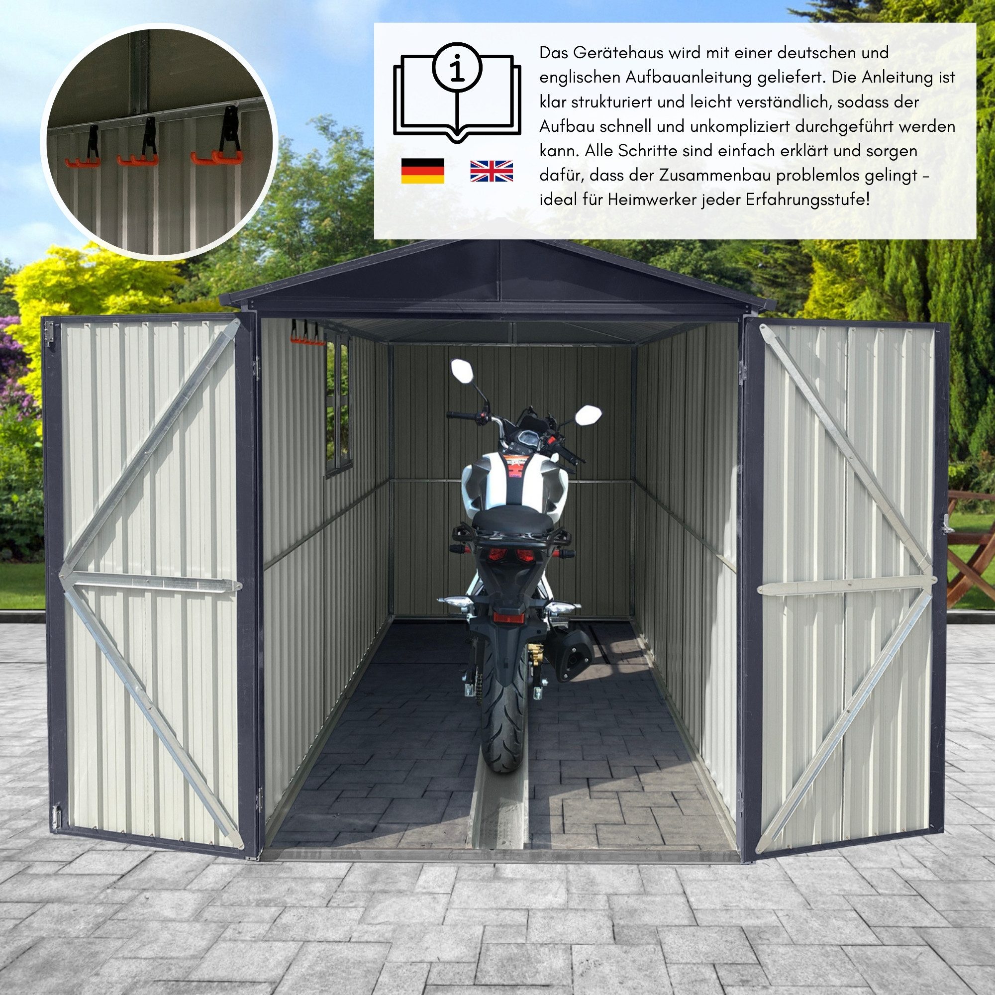 Albatros International Gerätehaus Premium Motorradgarage wetterfest günstig online kaufen