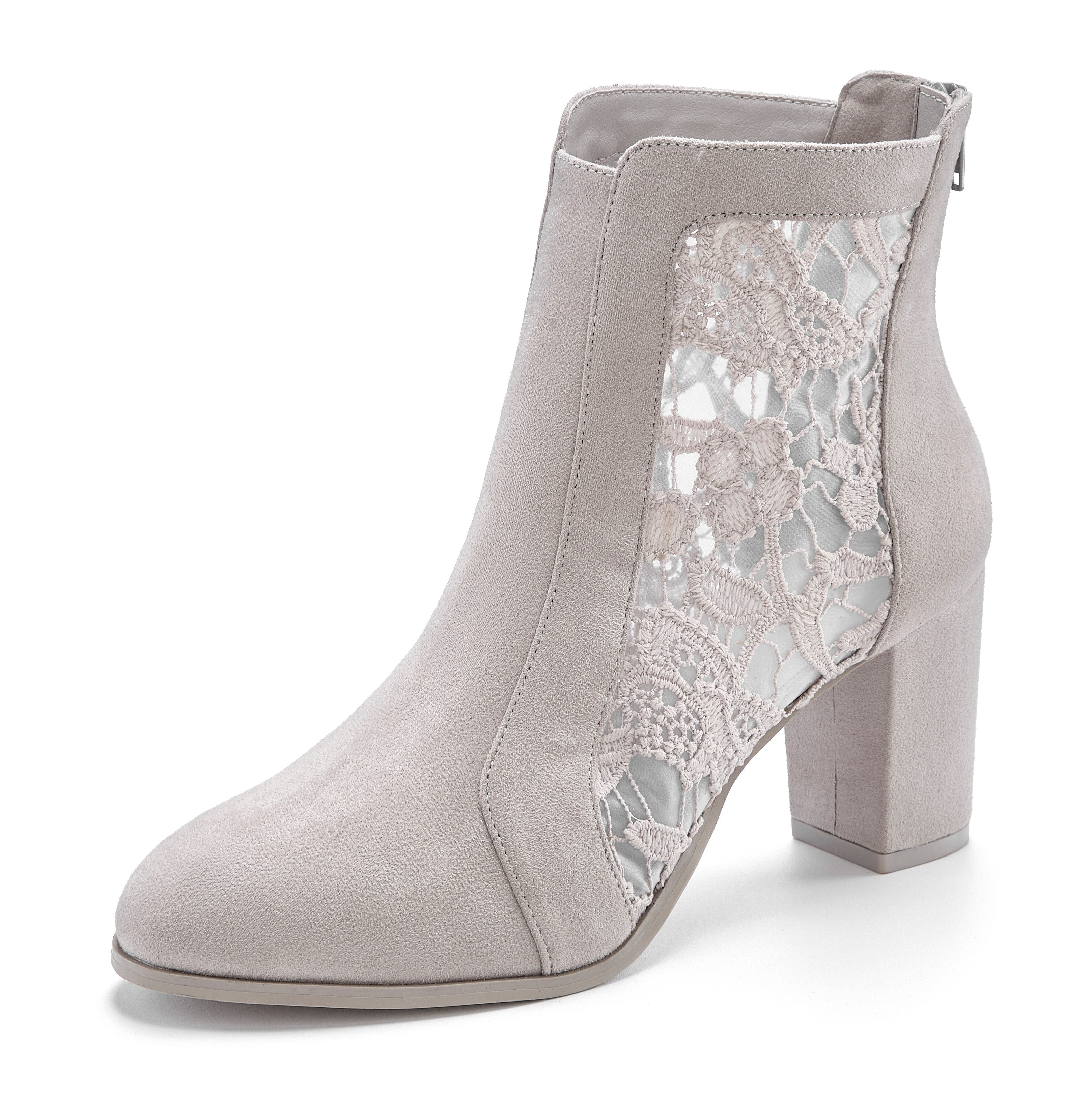 LASCANA Ankle Boot, Stiefel, High-Heel-Stiefelette mit eleganter Spitze und bequemen Blockabsatz