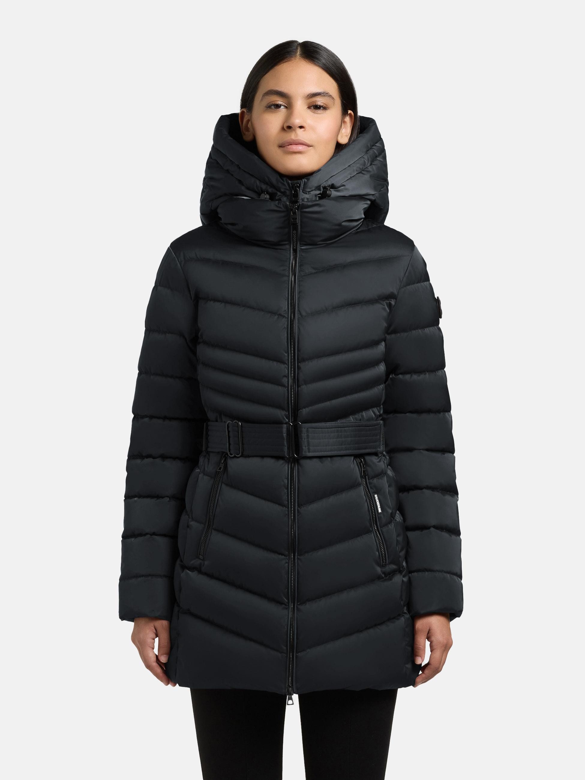 khujo Kurzmantel Kina Gesteppter Damen Mantel mit abnehmbarem Taillengürtel günstig online kaufen