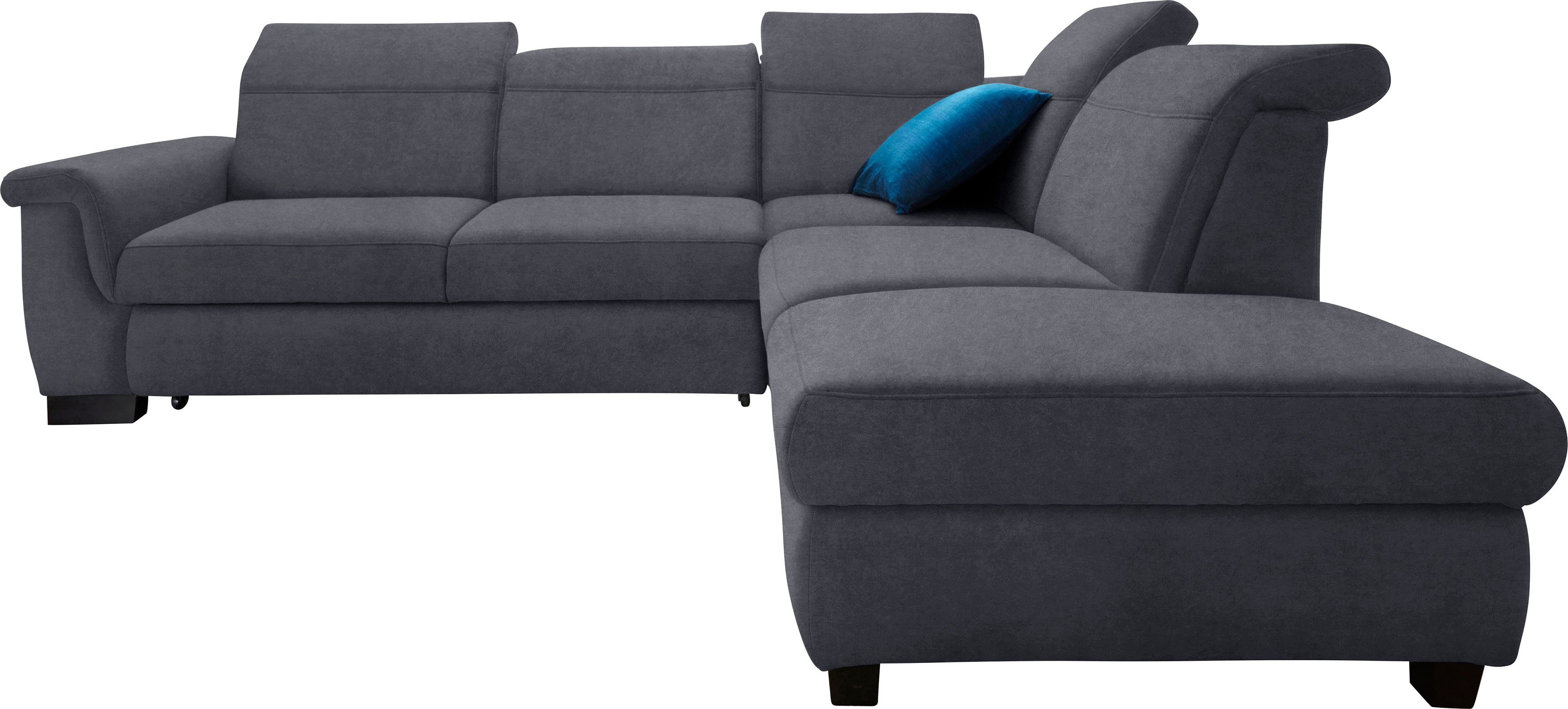 DOMO collection Ecksofa Sully L-Form, wahlweise mit Bettfunktion und Kopf- bzw. Rückenverstellung