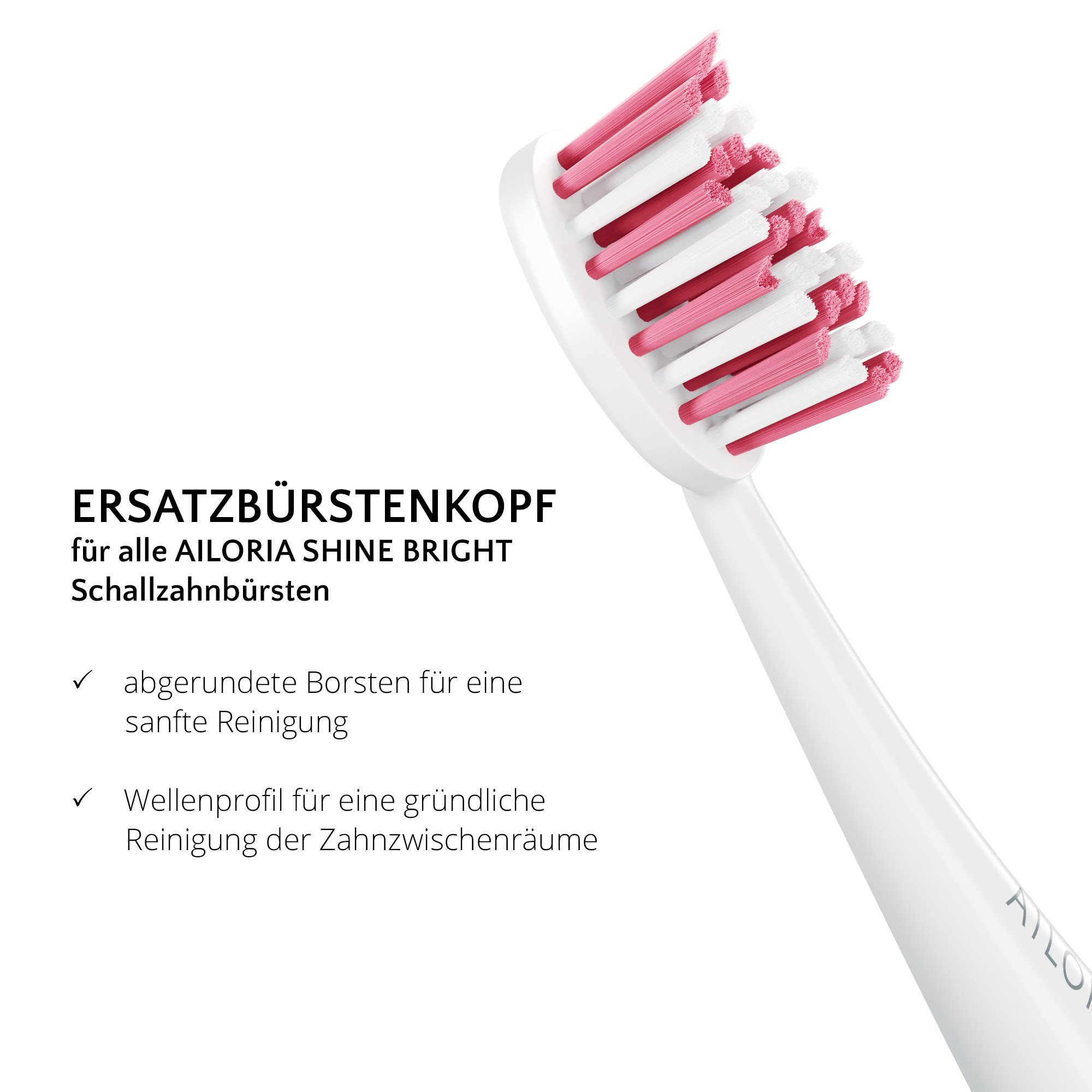 AILORIA Aufsteckbürsten SHINE BRIGHT Ersatzbürstenköpfe 6er Set, Ersatzbürstenköpfe für AILORIA SHINE BRIGHT