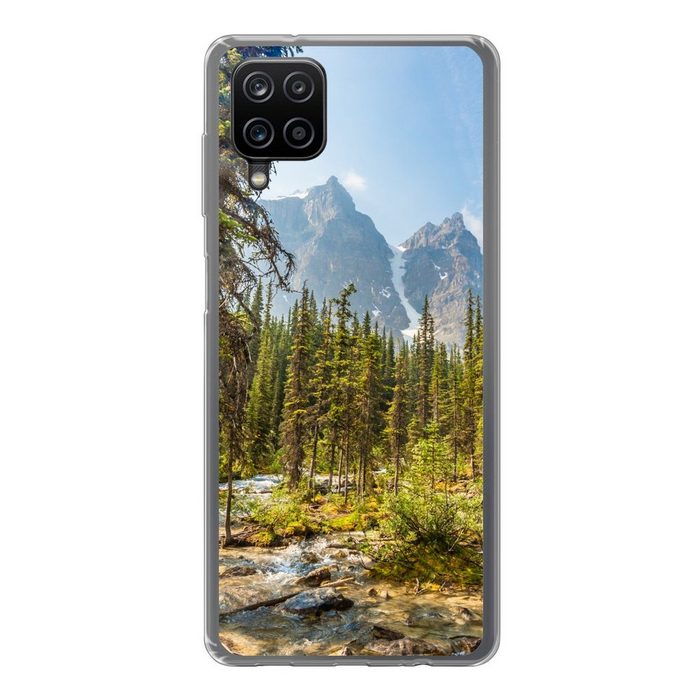 MuchoWow Handyhülle Nordamerikanischer Wald am Moraine Lake in Kanada Handyhülle Samsung Galaxy A12 Smartphone-Bumper Print Handy