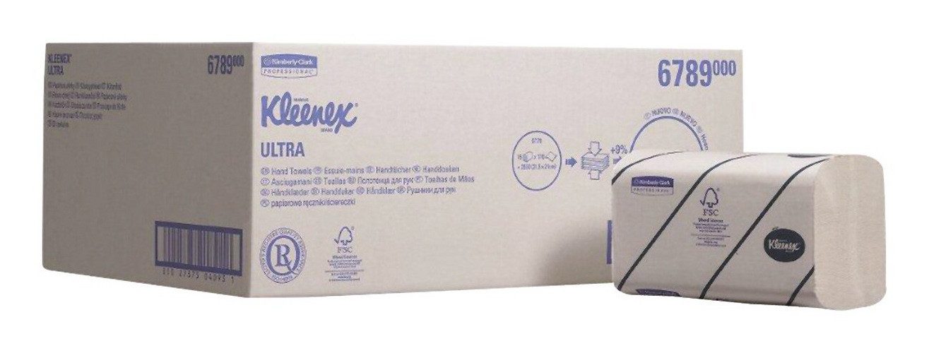 KLEENEX Papierhandtuch (2.790 Tücher), Ultra Handtücher klein 2lag weiß 2790 Tü