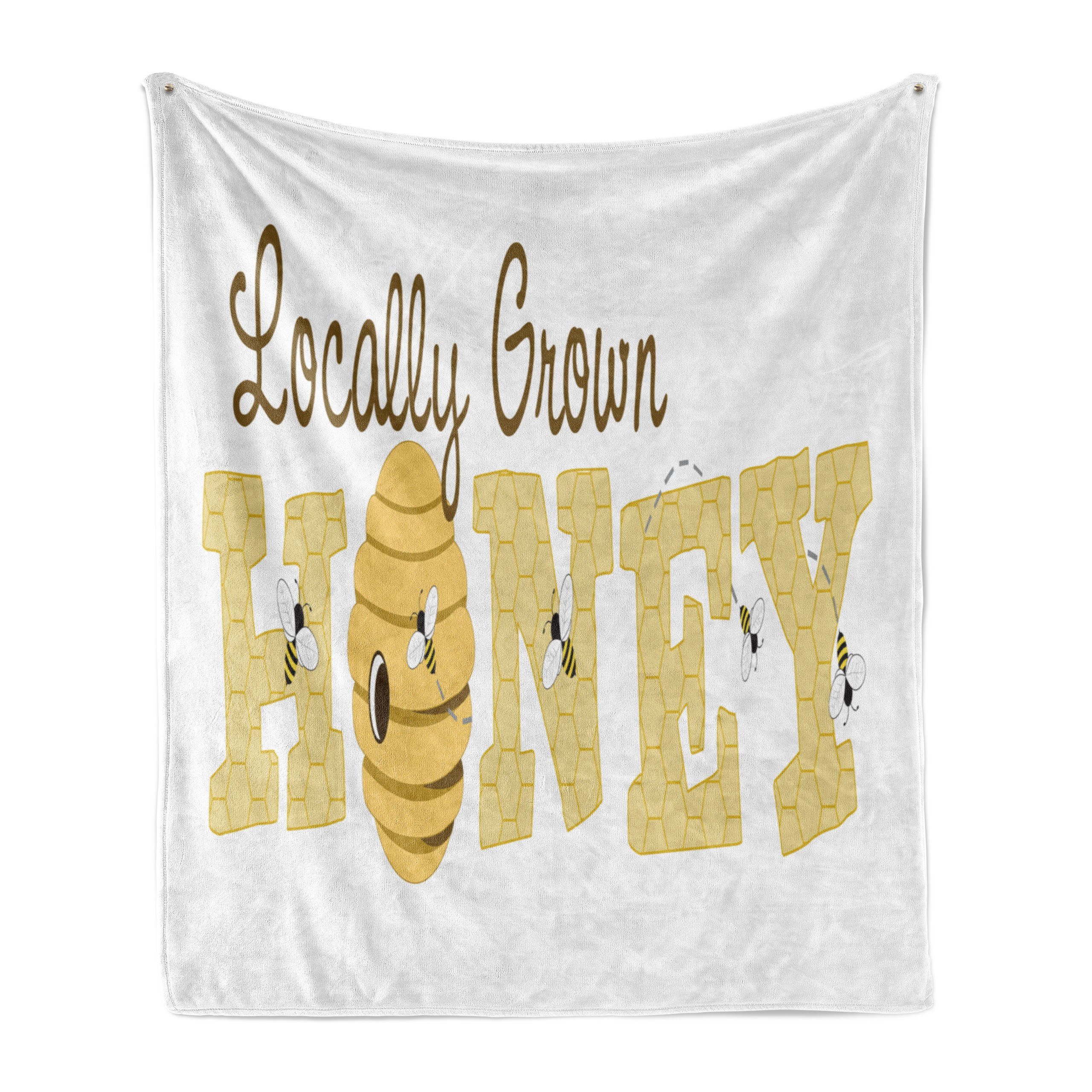 Wohndecke Gemütlicher Bee angebaute Innen- Kalligraphie Honey für Lokal Außenbereich, und den Plüsch Abakuhaus