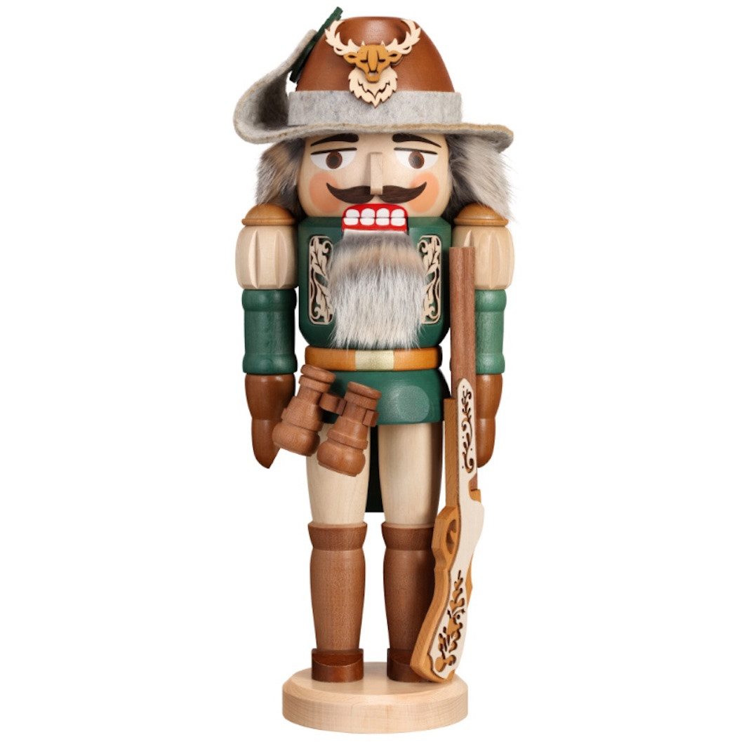 Zeidler Holzkunst Nussknacker Förster - Höhe: 41 cm - Handarbeit aus dem Erzgebirge, (1-tlg), Handarbeit aus dem Erzgebirge