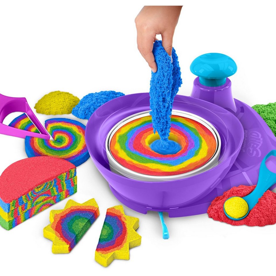 Spin Master Kreativset Kinetic Sand, Swirl 'n Surprise Set, Made