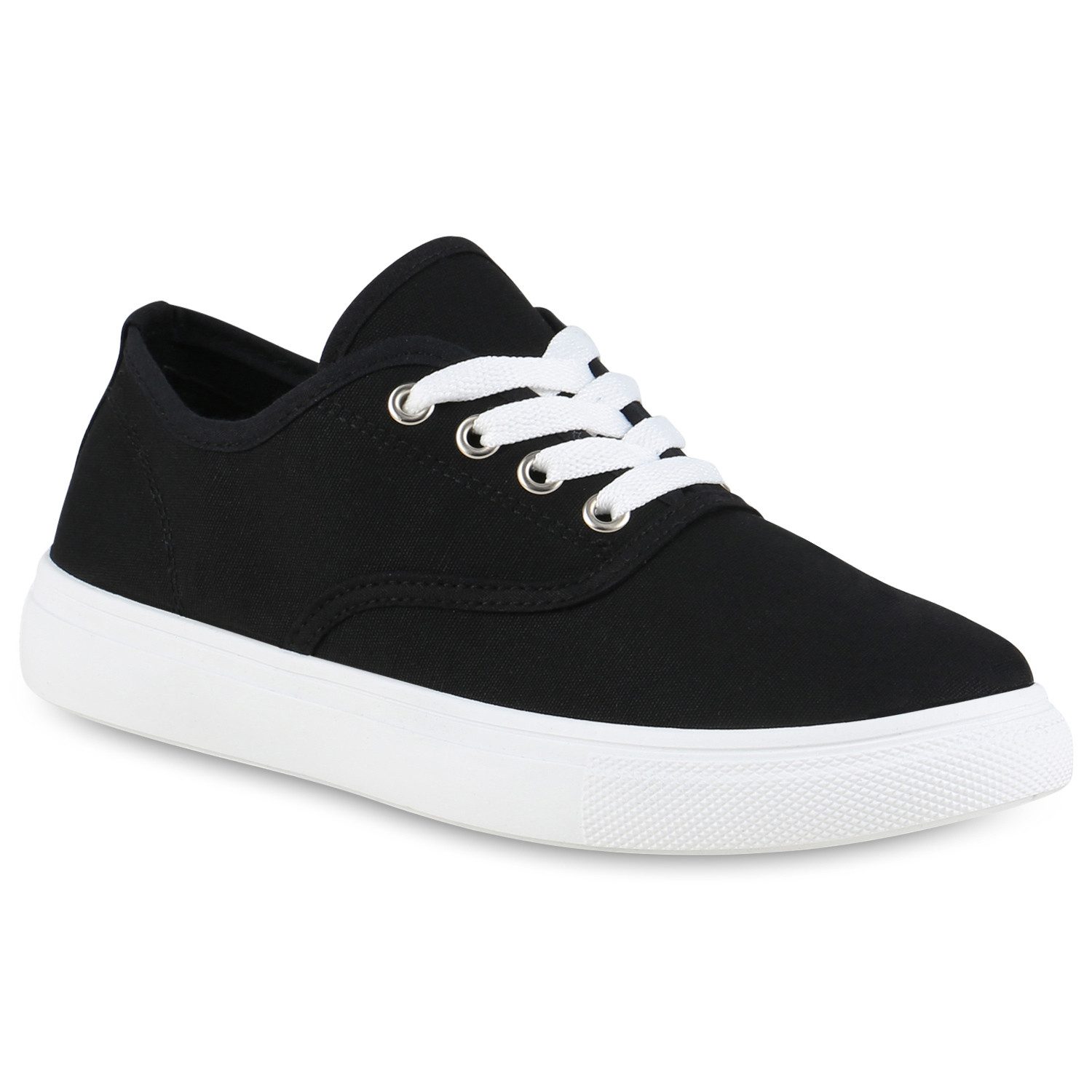 VAN HILL 20609539 PI 188 Damen Sneaker Black 39 Sneaker Damen Sneaker Low Schnürer Bequeme Basic Stoff