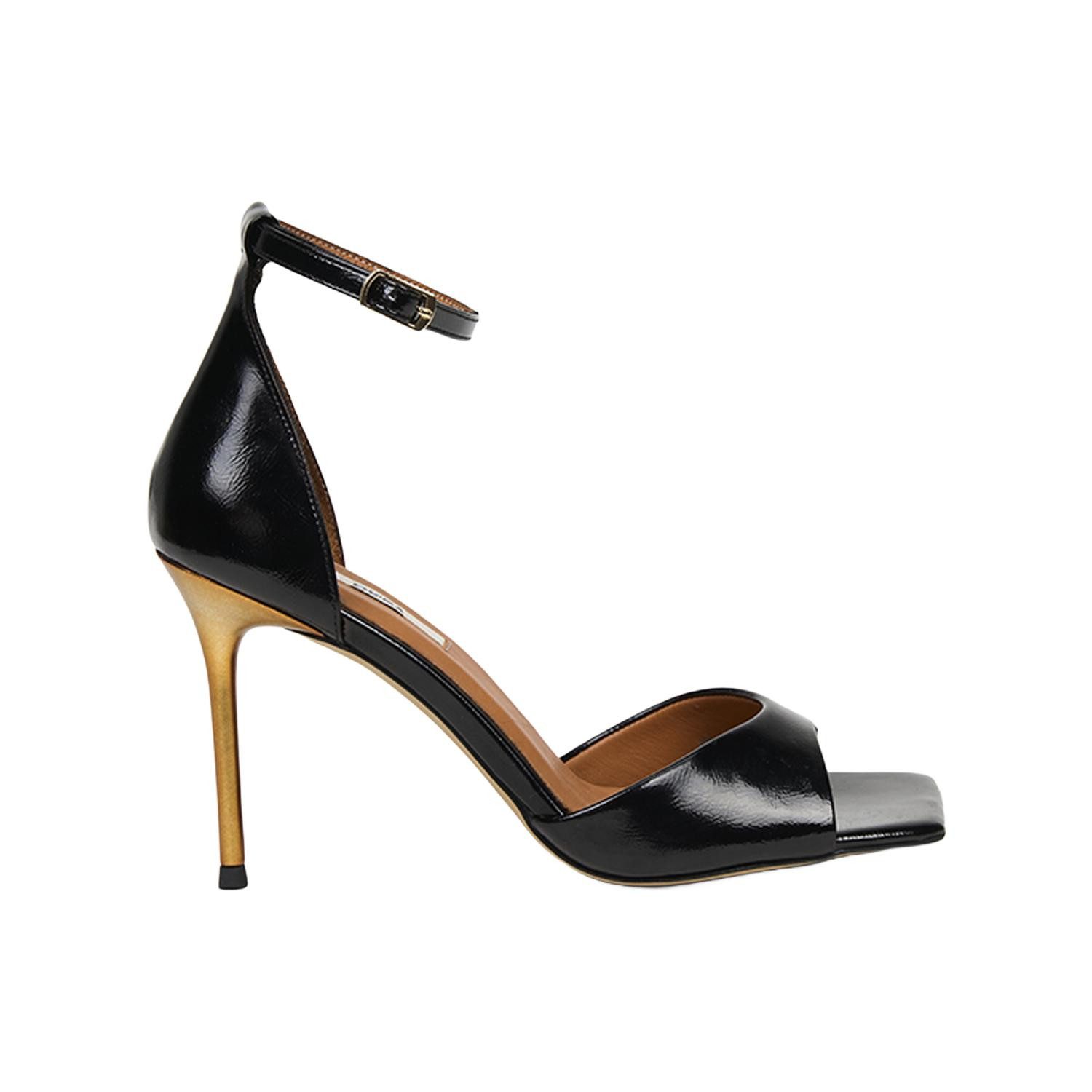 Desa DESA Damen-Abendsandalen aus Lackleder mit einem Riemen Sandale