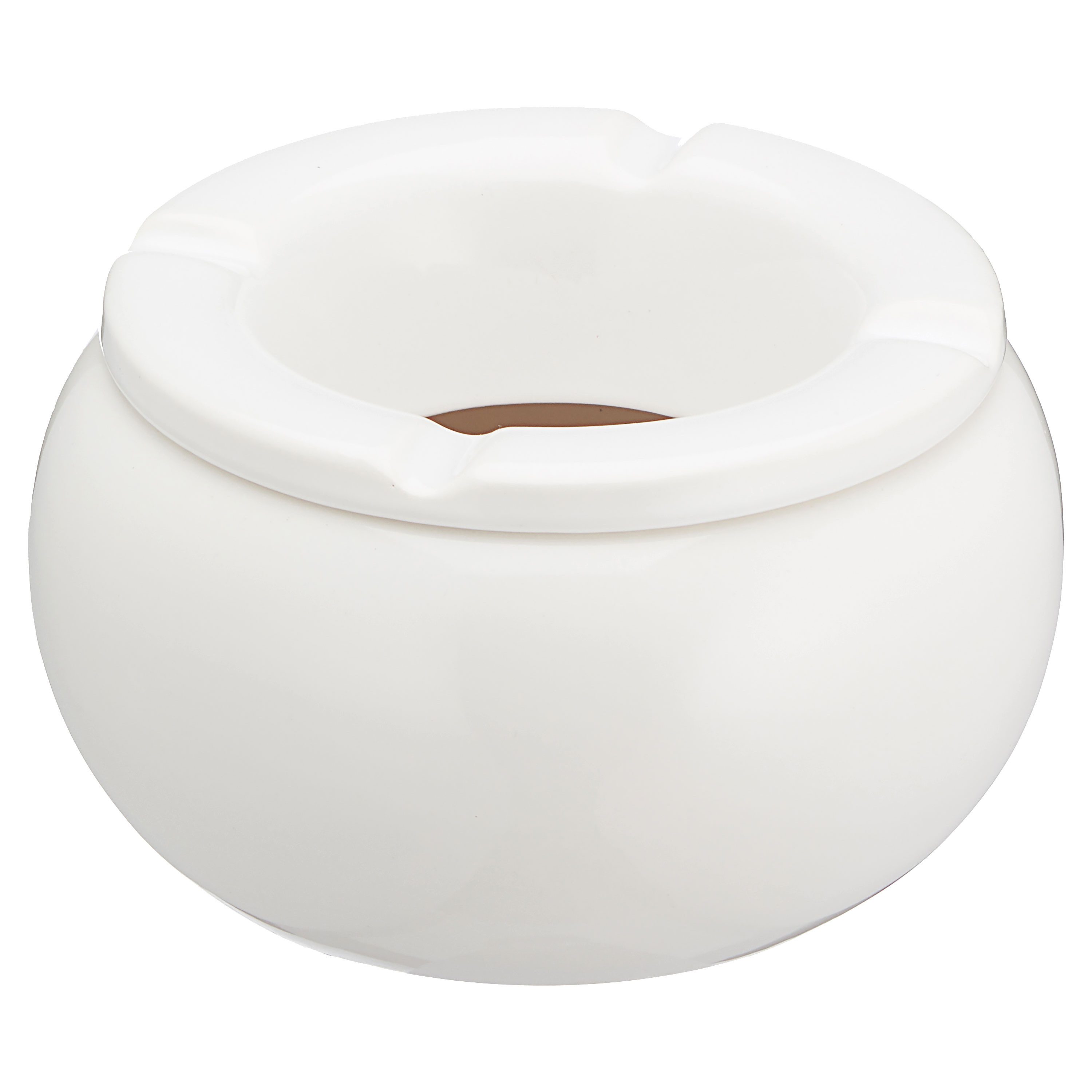 CEPEWA Aschenbecher Sturmaschenbecher 2er Set Ø13cm Keramik weiß schwarz rund Aschenbecher