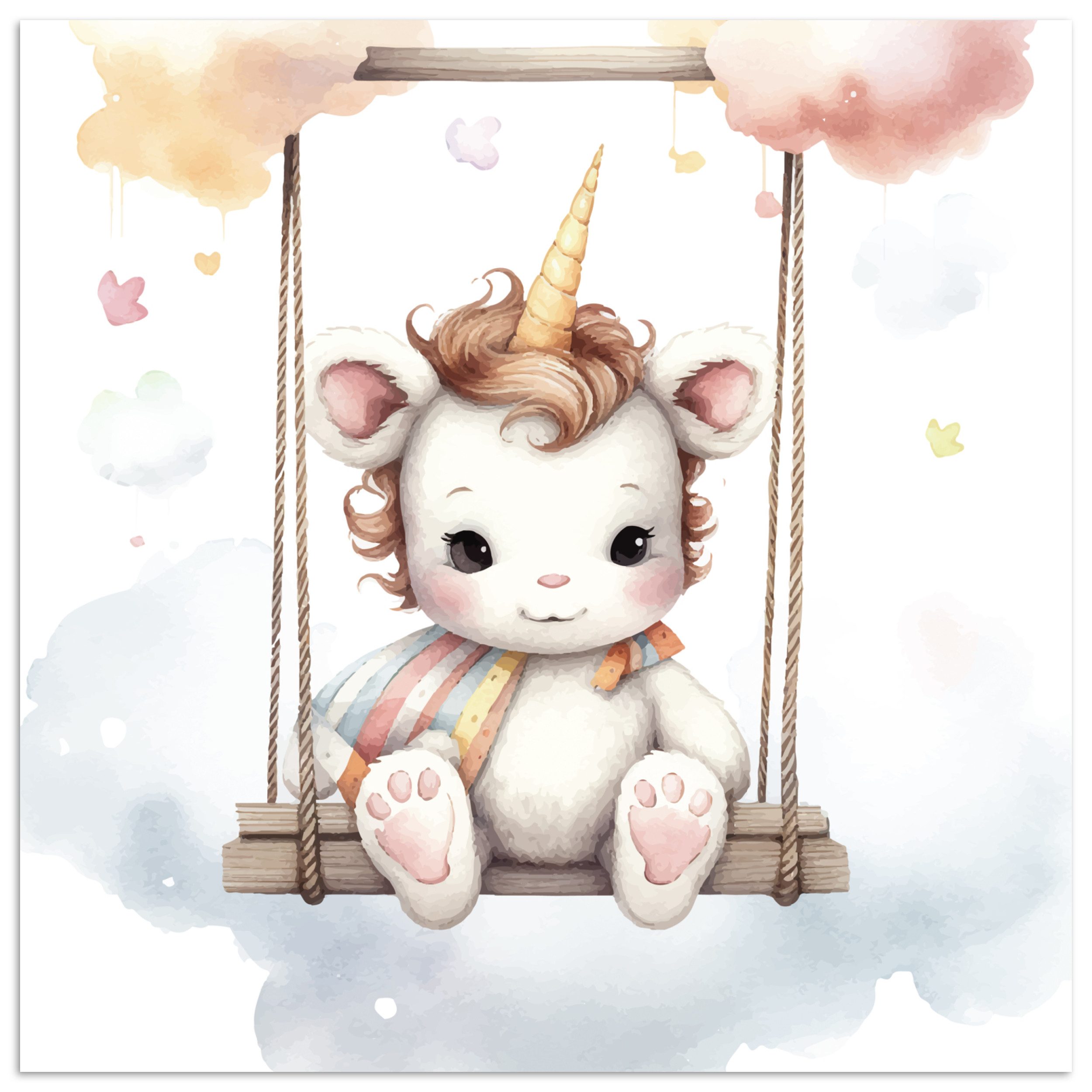 Poster Einhorn - Tier - Kinder - Babyzimmer - Kinderzimmer - Einhorn