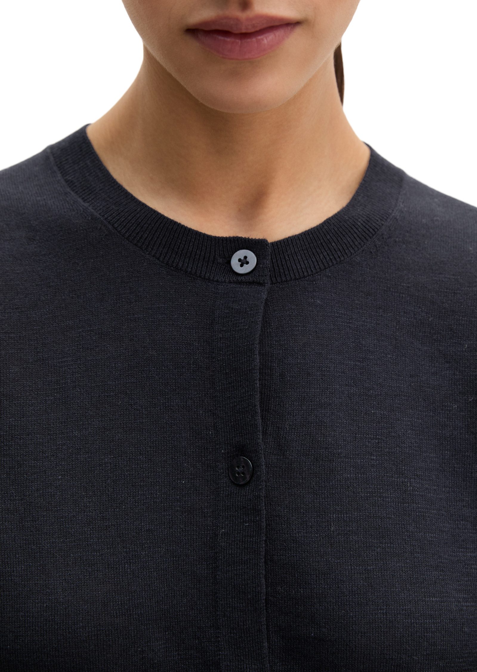 Marc O'Polo Cardigan aus Organic Cotton-Leinen-Mix