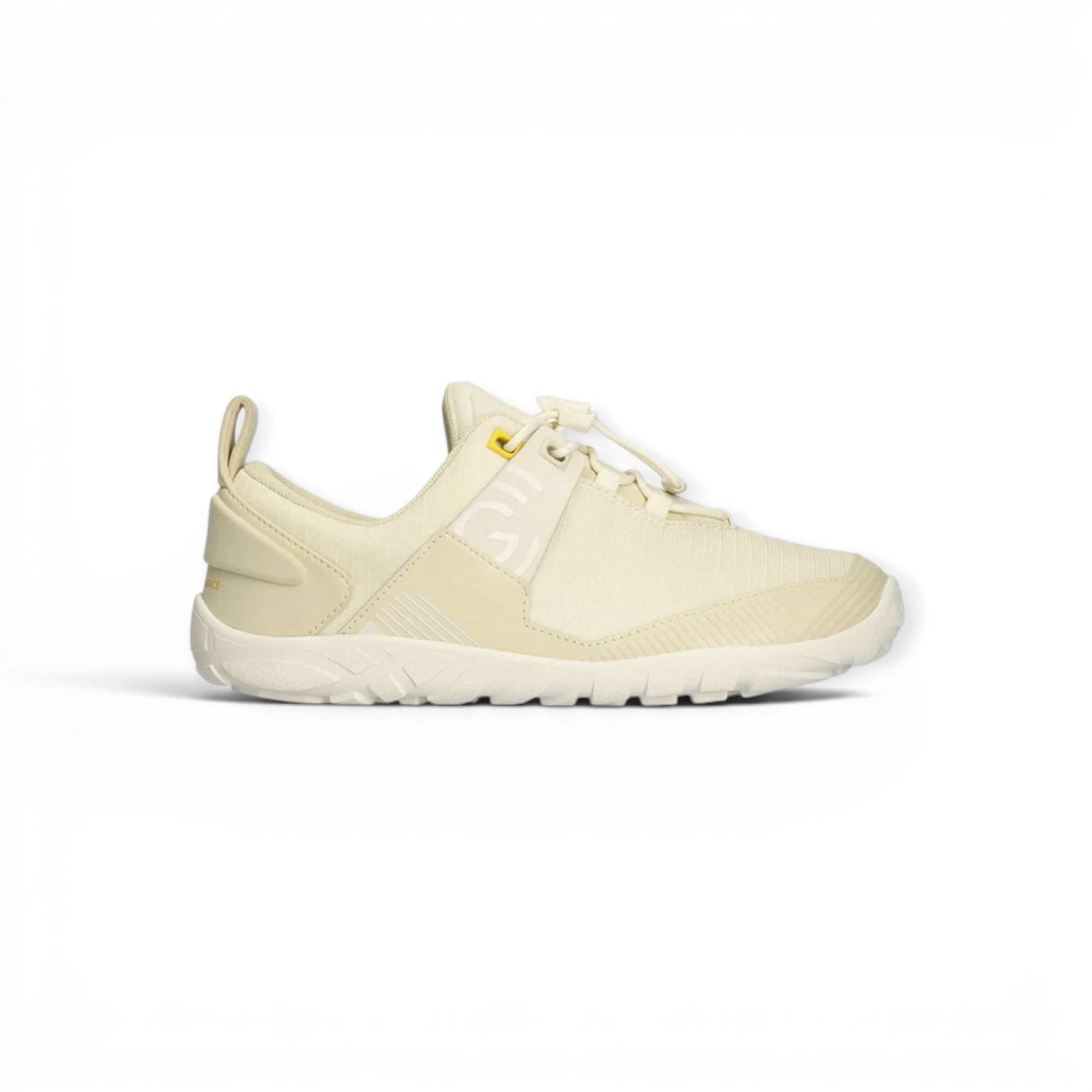 GROUNDIES Chamonix TR Low (Barfussschuhe, Zero Drop, Trail) beige Damen Laufschuh