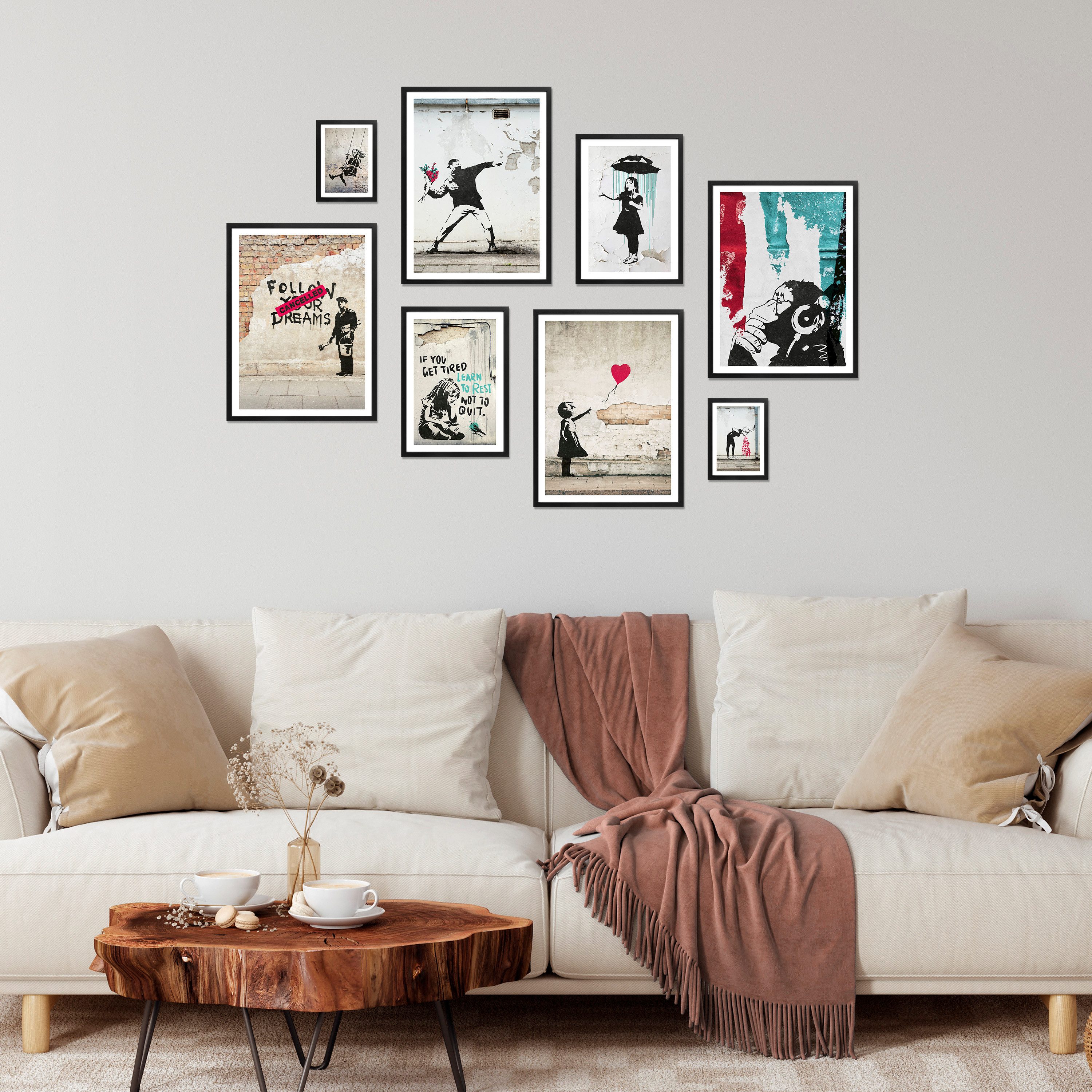 ARTFAVES Bilder-Collage Poster Set - BANKSY günstig online kaufen