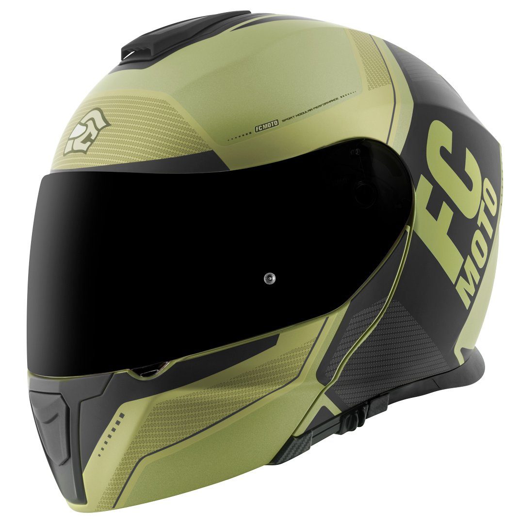 FC-Moto Motorradhelm Novo Circuit Klapphelm, Integriertes Sonnenvisier