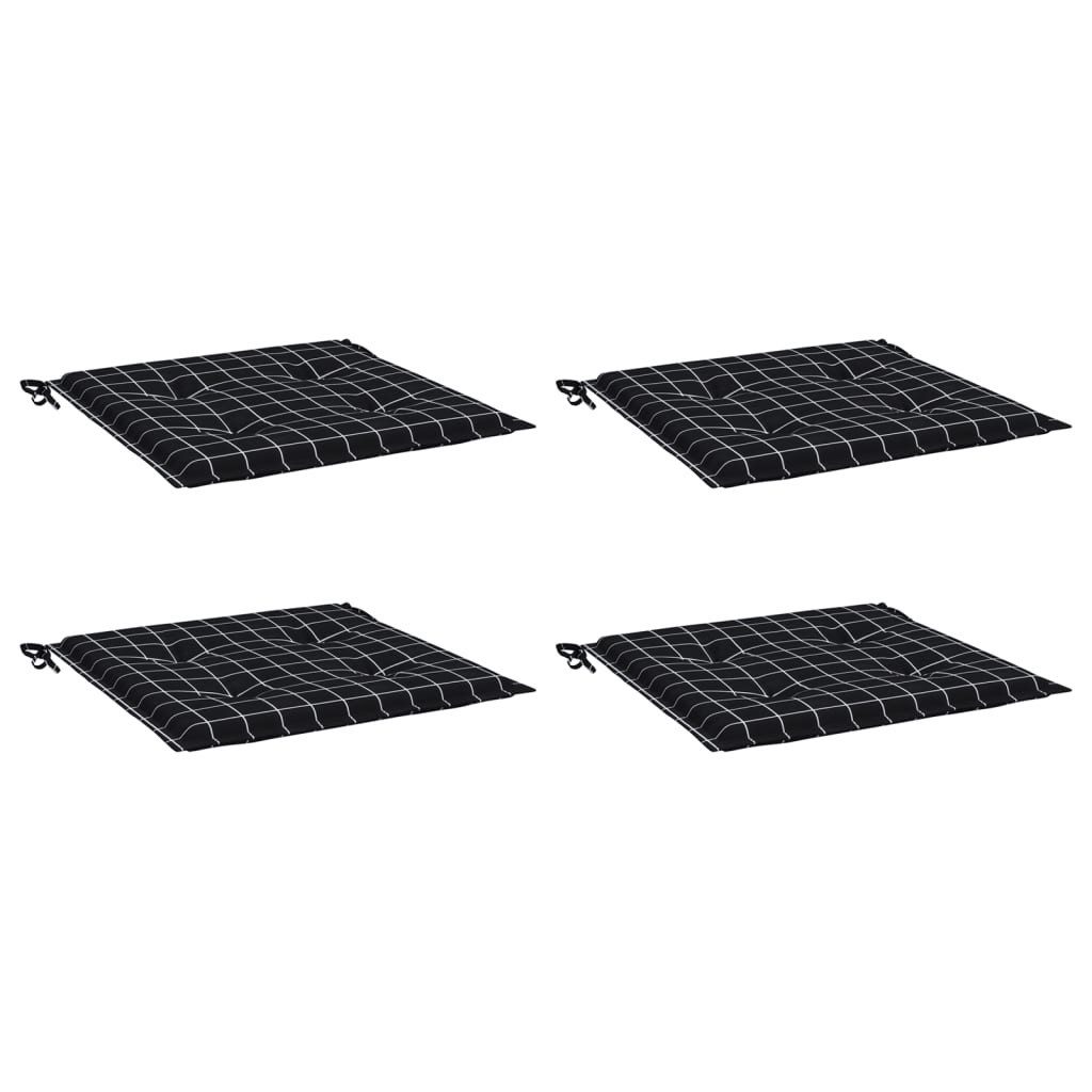 vidaXL Sitzauflage Gartenstuhl-Kissen 4 Stk. Schwarz günstig online kaufen