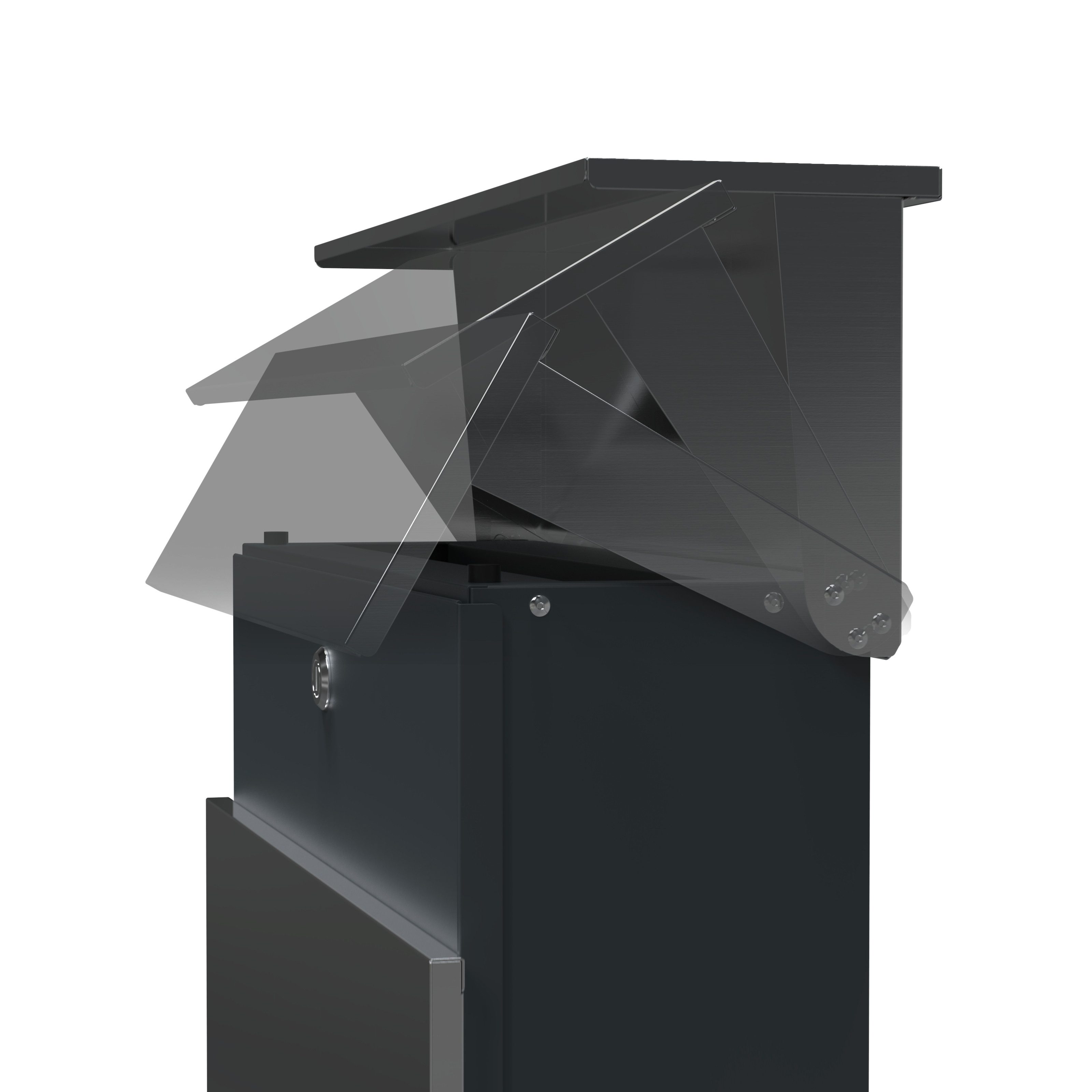 DEGAMO Standbriefkasten DRESDEN, 115cm, Edelstahl gebürstet, moderne Optik