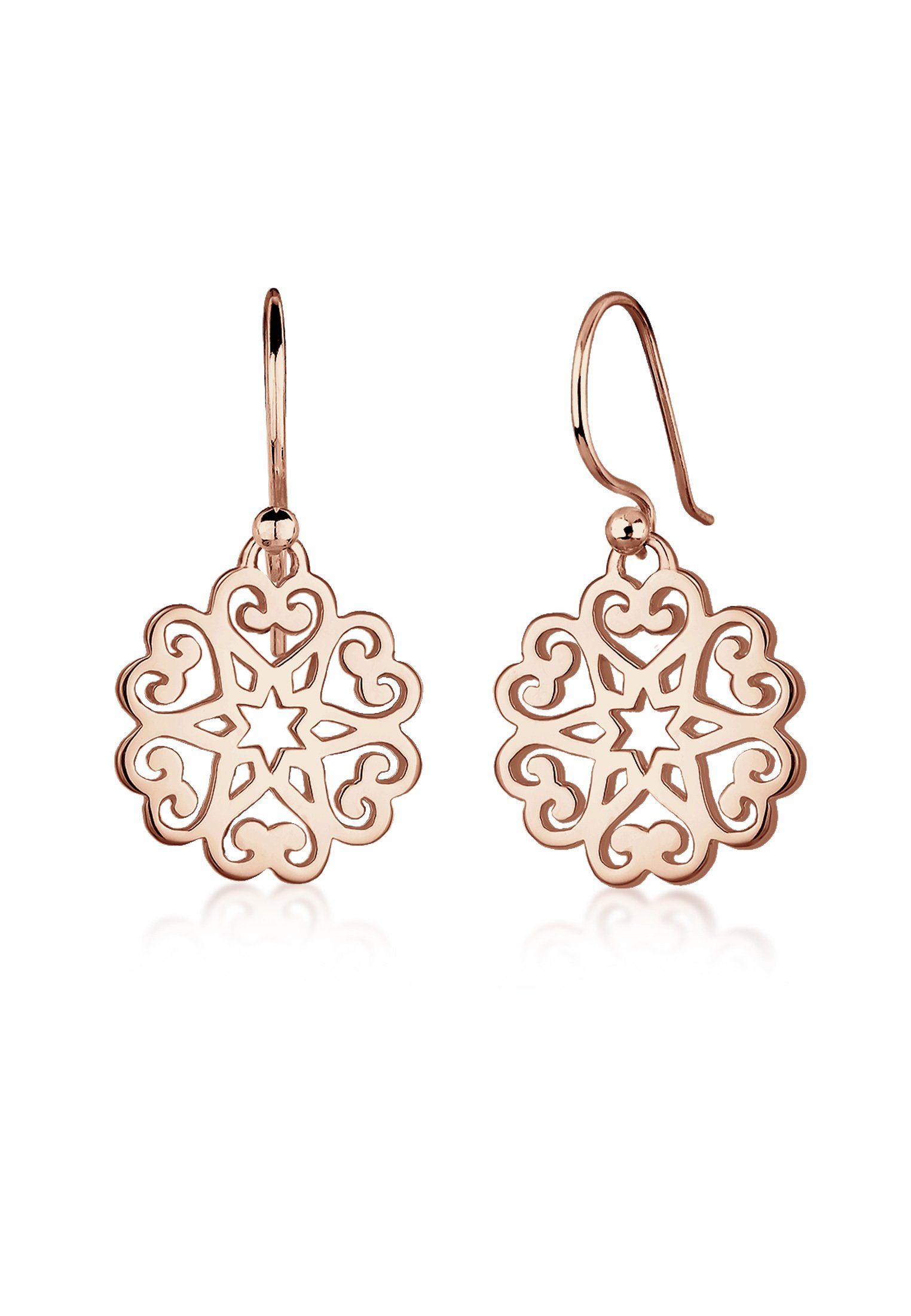 Paar Ohrhänger Ohrhänger Ornament 925 Sterling Silber